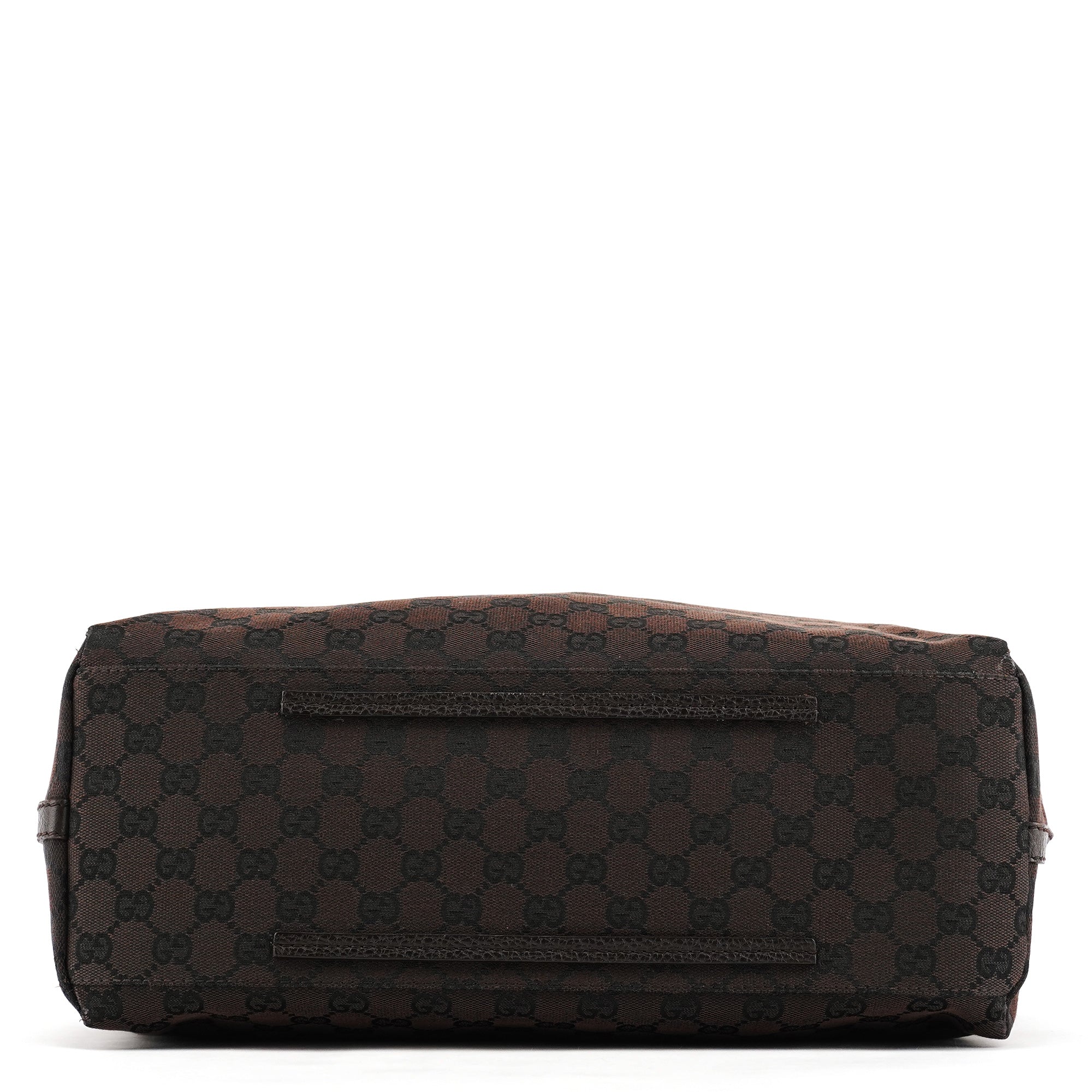 257271 Brown GG Leather Tote Bag