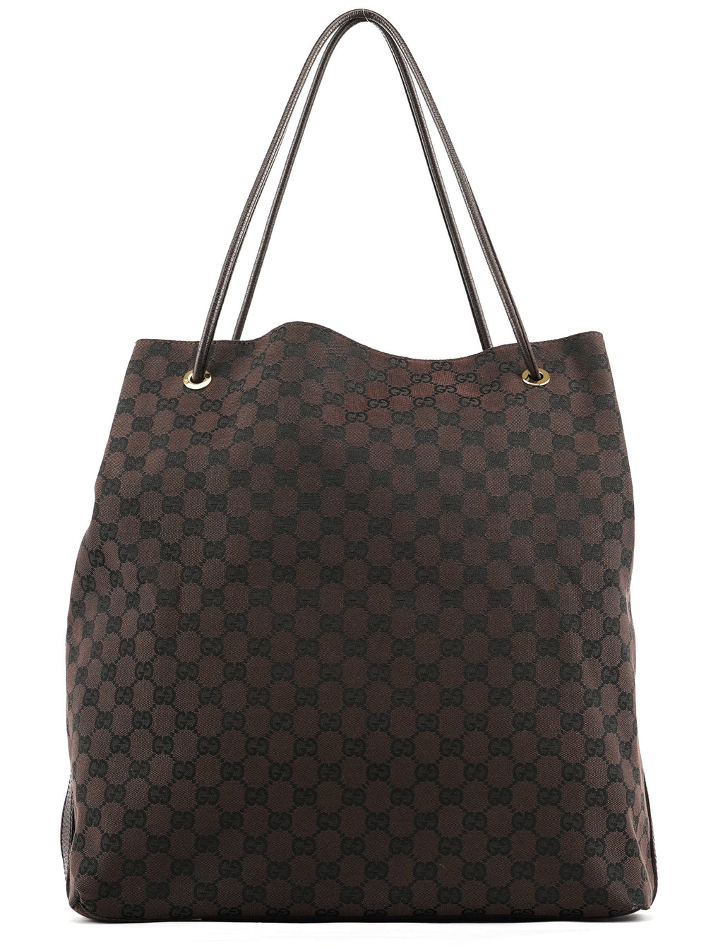 257271 Brown GG Leather Tote Bag