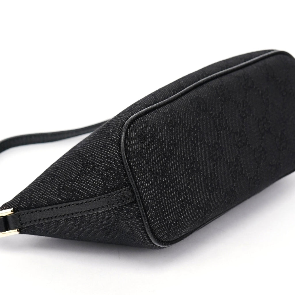 257300 Anthracite GG Denim Boat Pochette