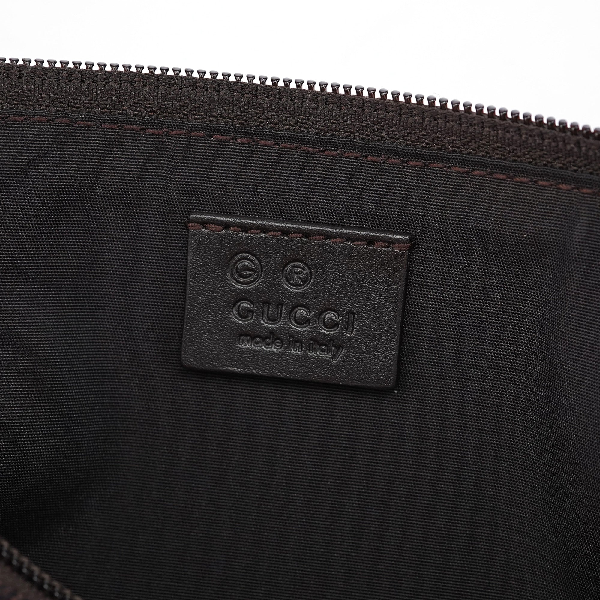 257300 Brown GG Boat Pochette