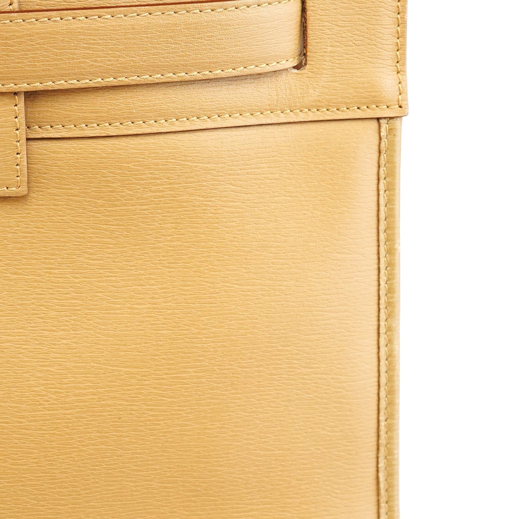 28711 Beige Leather Tote Bag