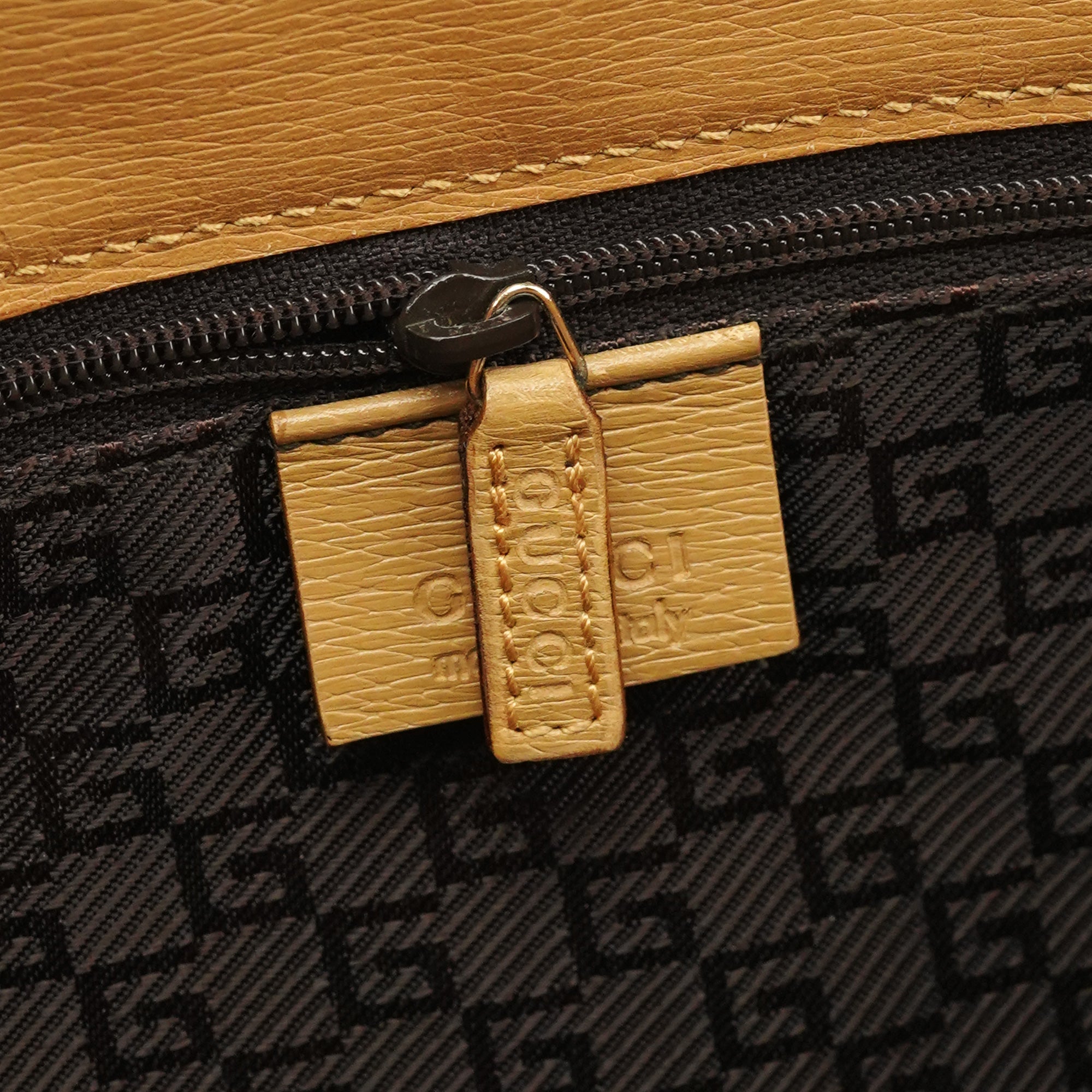 28711 Beige Leather Tote Bag