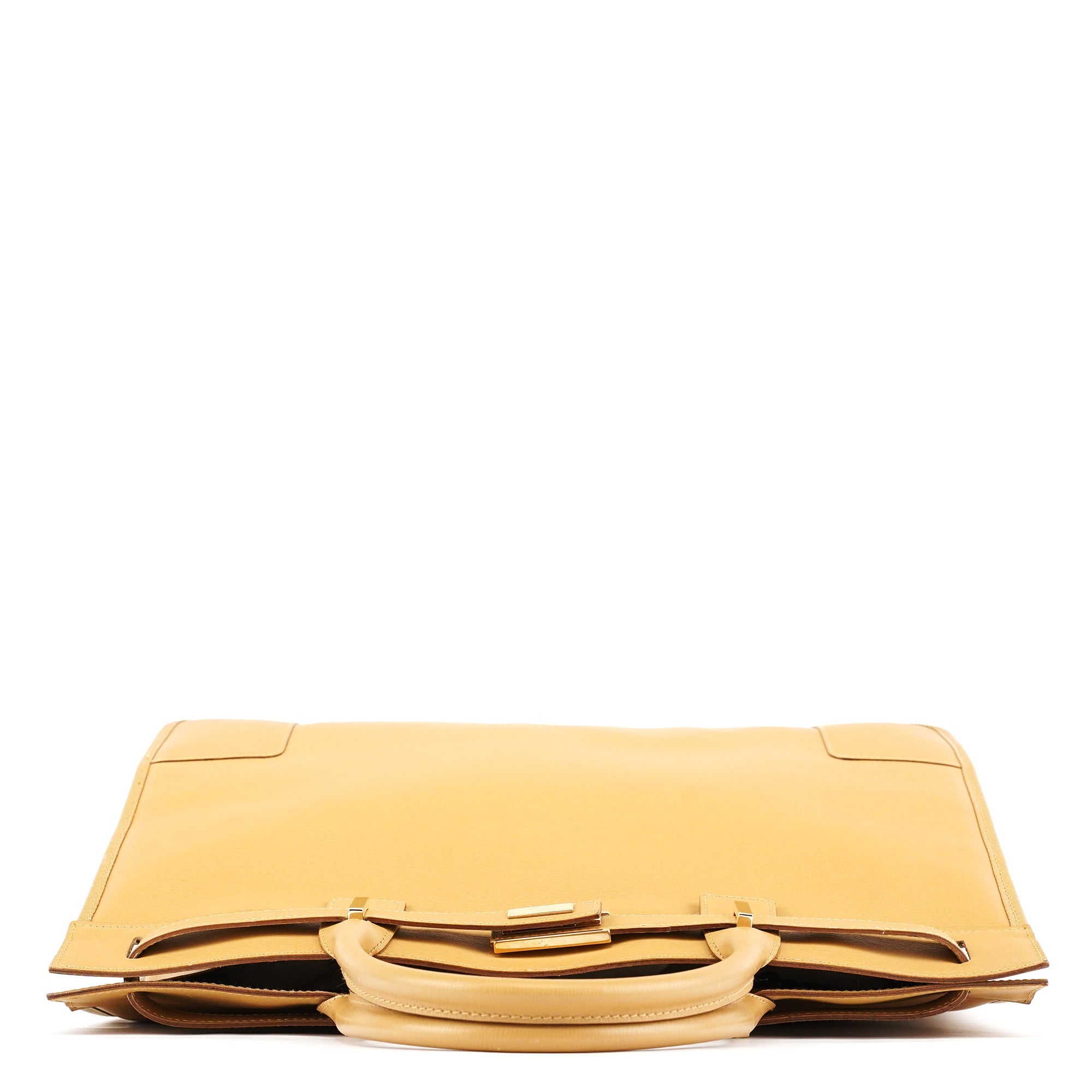 28711 Beige Leather Tote Bag