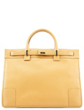 28711 Beige Leather Tote Bag