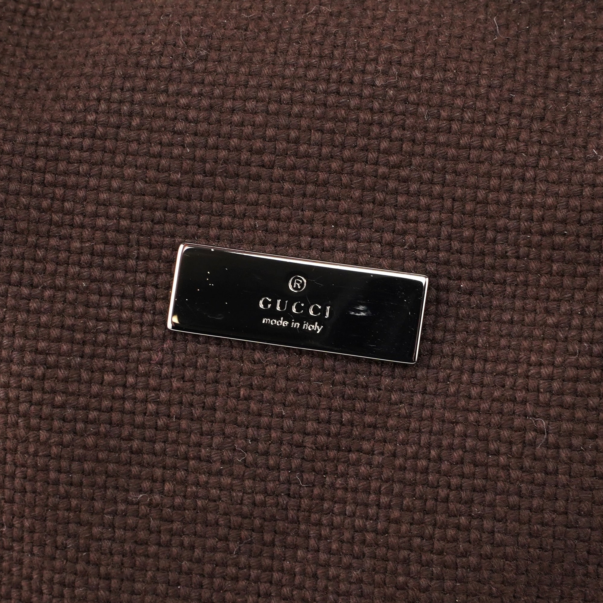 30458 Brown Canvas Boston Bag