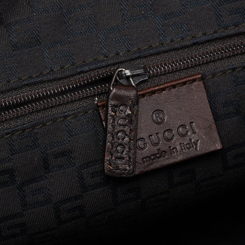 30458 Brown Canvas Boston Bag