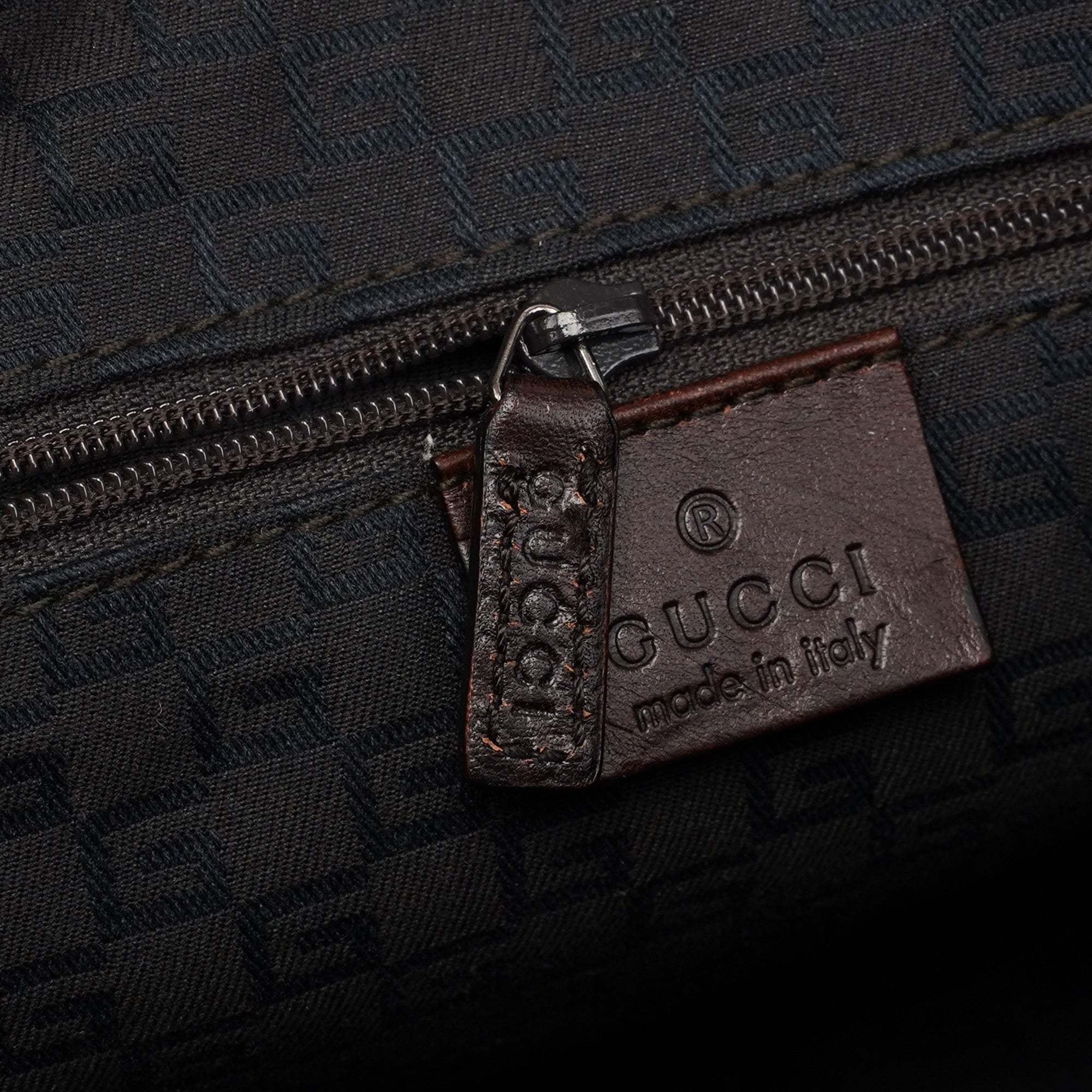 30458 Brown Canvas Boston Bag