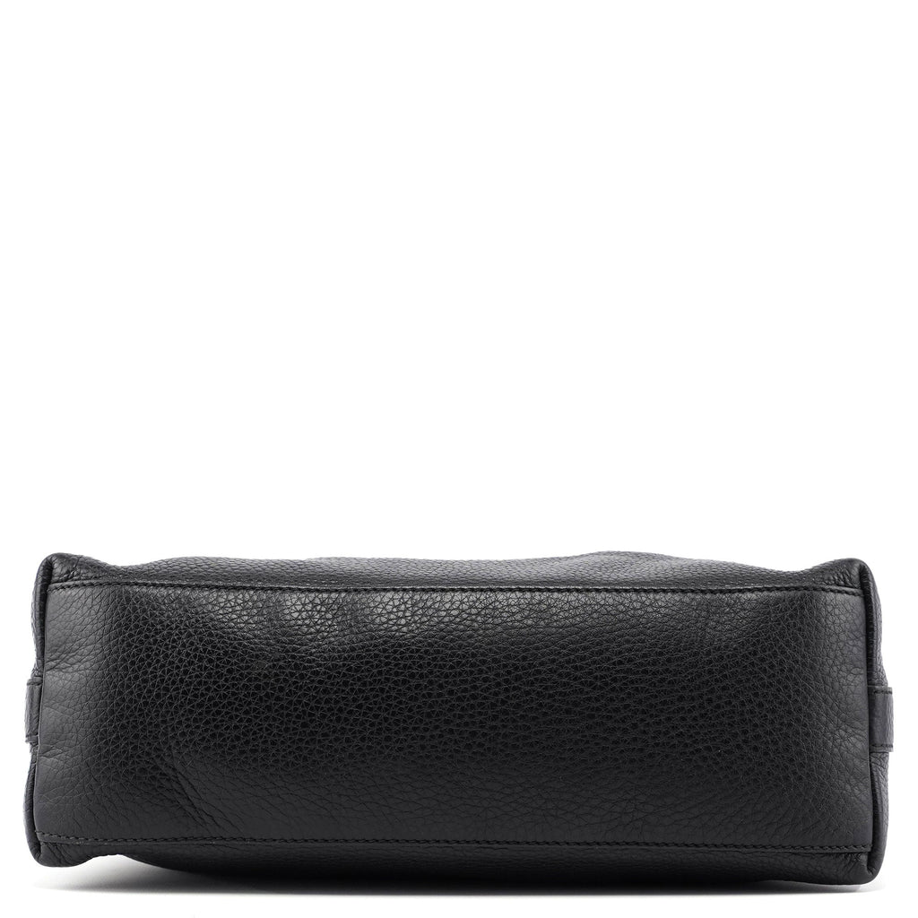 326514 Black Calfskin Hobo Shoulder Bag