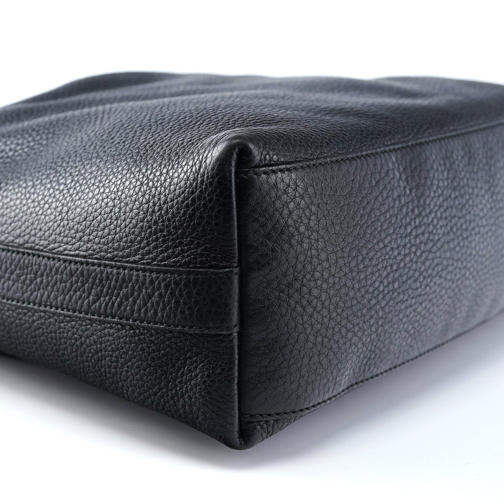 326514 Black Calfskin Hobo Shoulder Bag