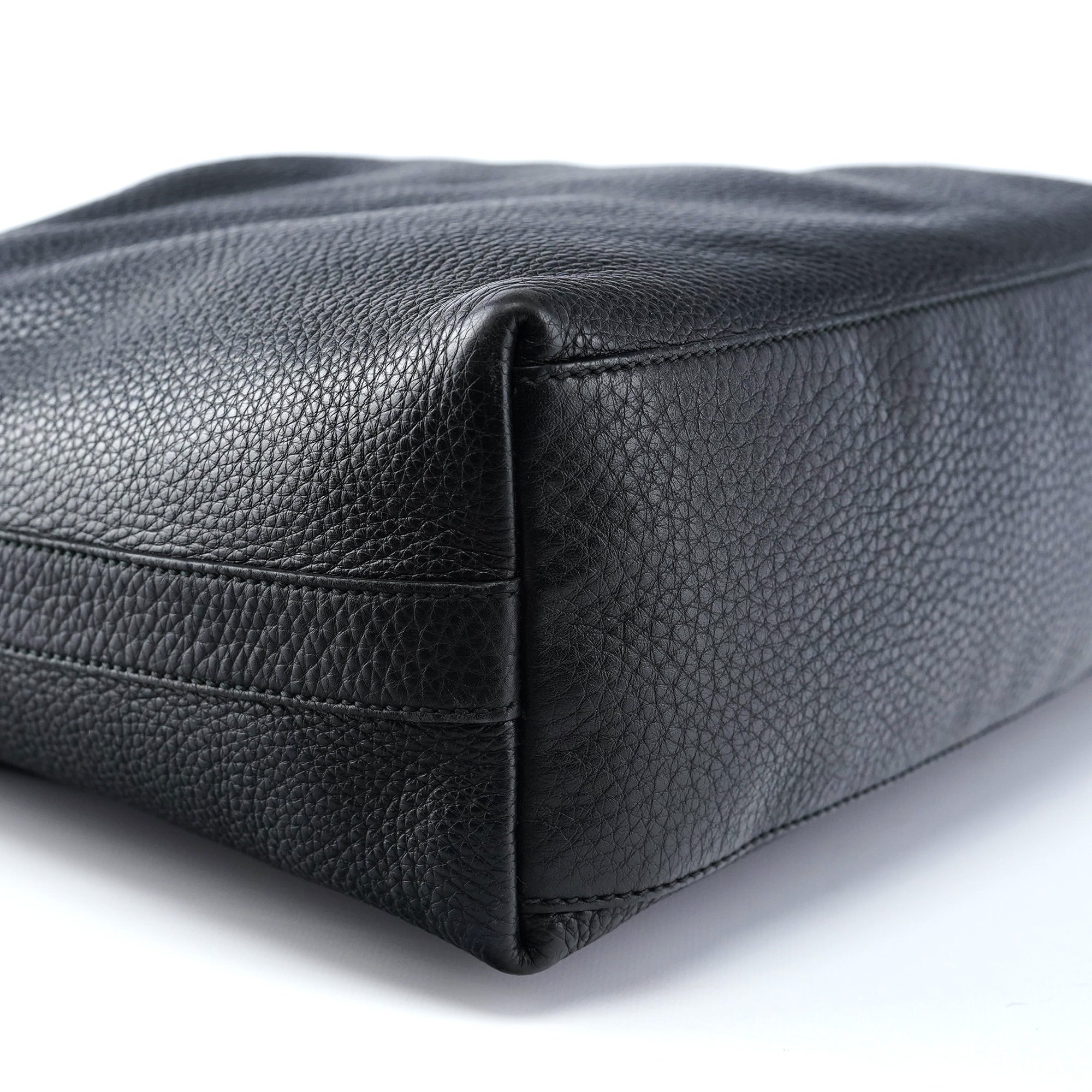 326514 Black Calfskin Hobo Shoulder Bag