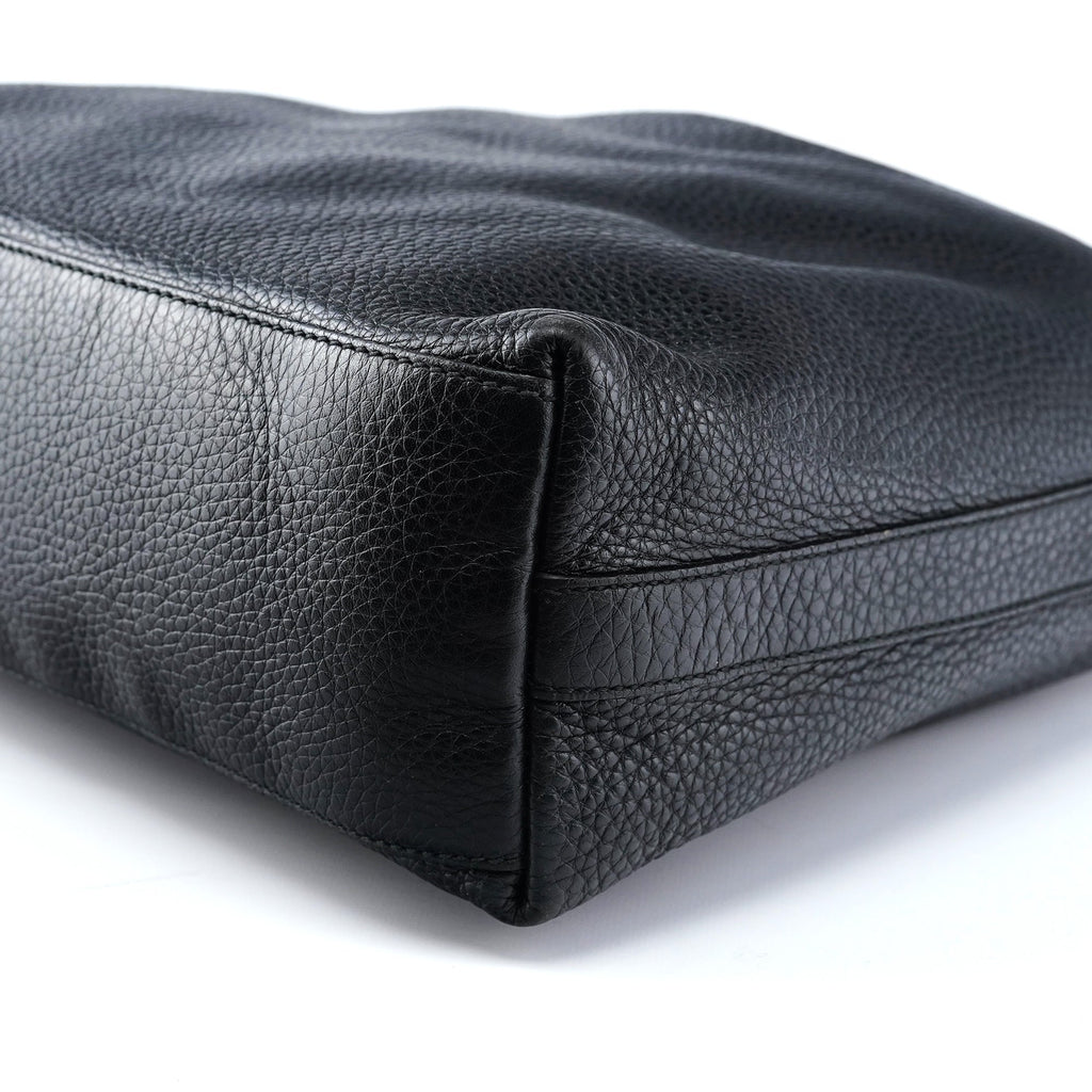 326514 Black Calfskin Hobo Shoulder Bag