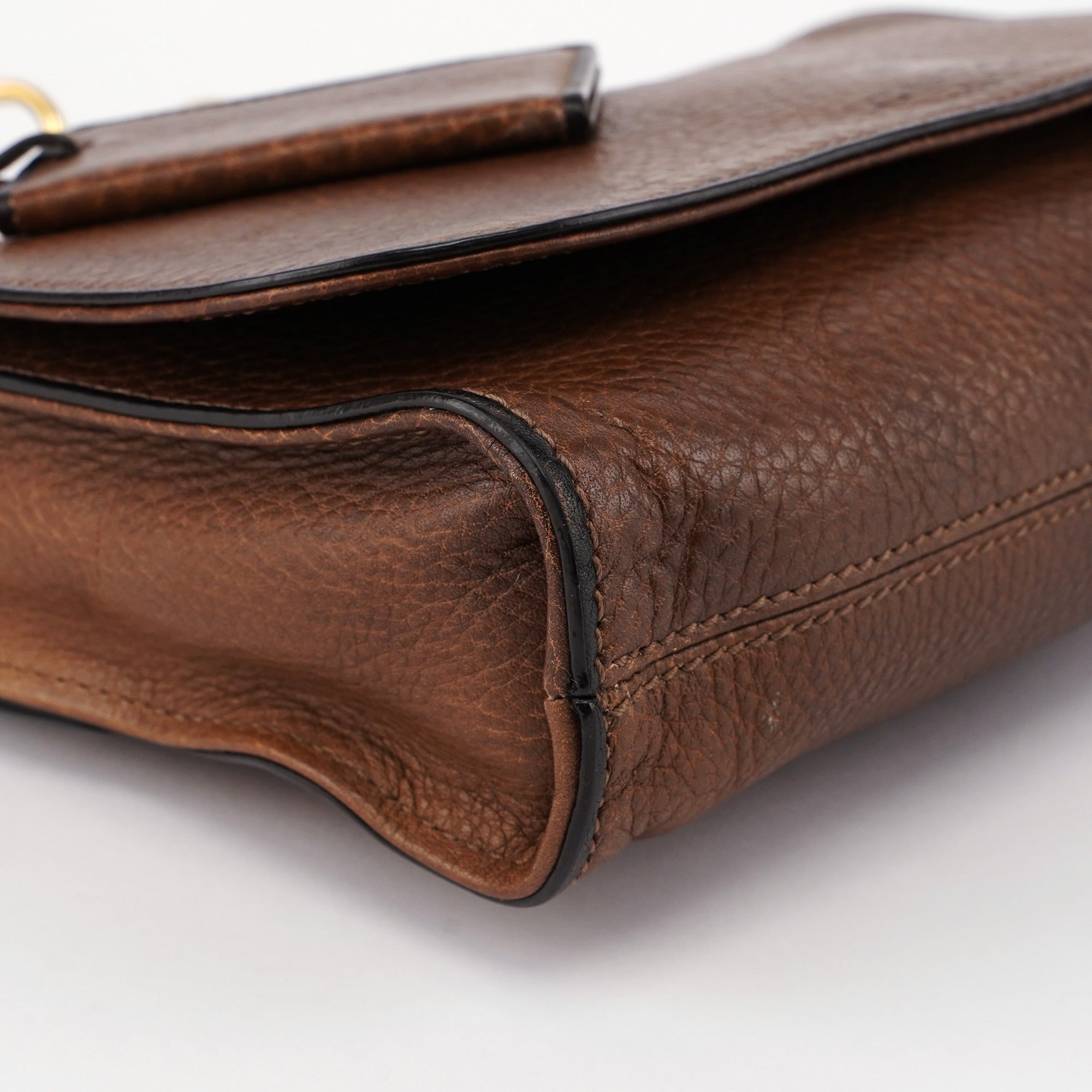 338998 Brown Calfskin Hobo Shoulder Bag