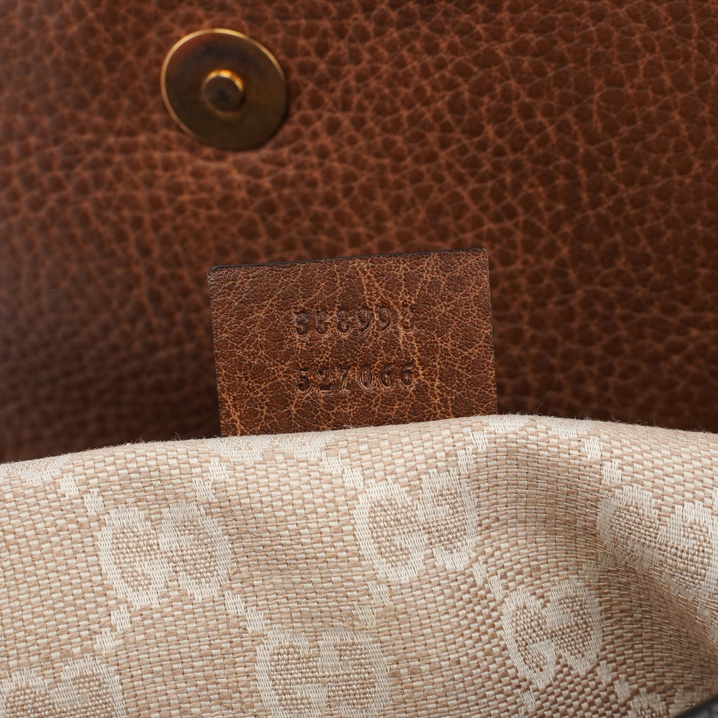 338998 Brown Calfskin Hobo Shoulder Bag