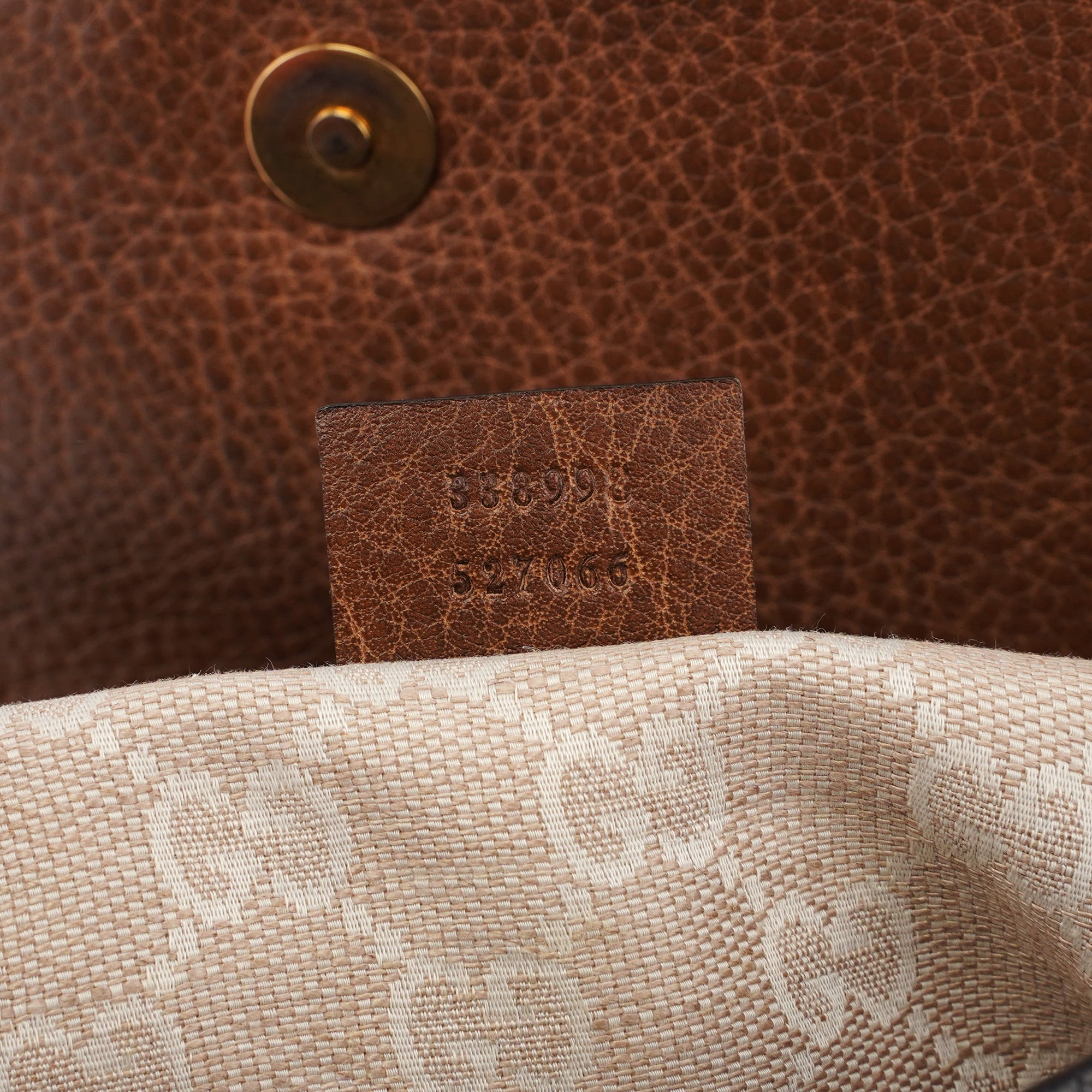 338998 Brown Calfskin Hobo Shoulder Bag