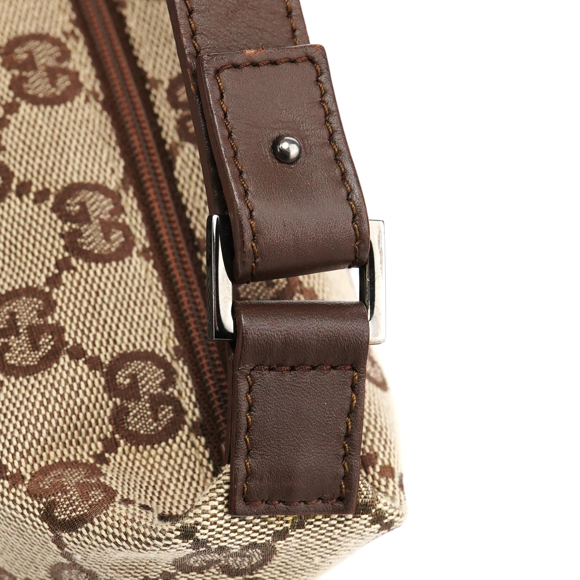 34080 Beige Brown GG Handbag