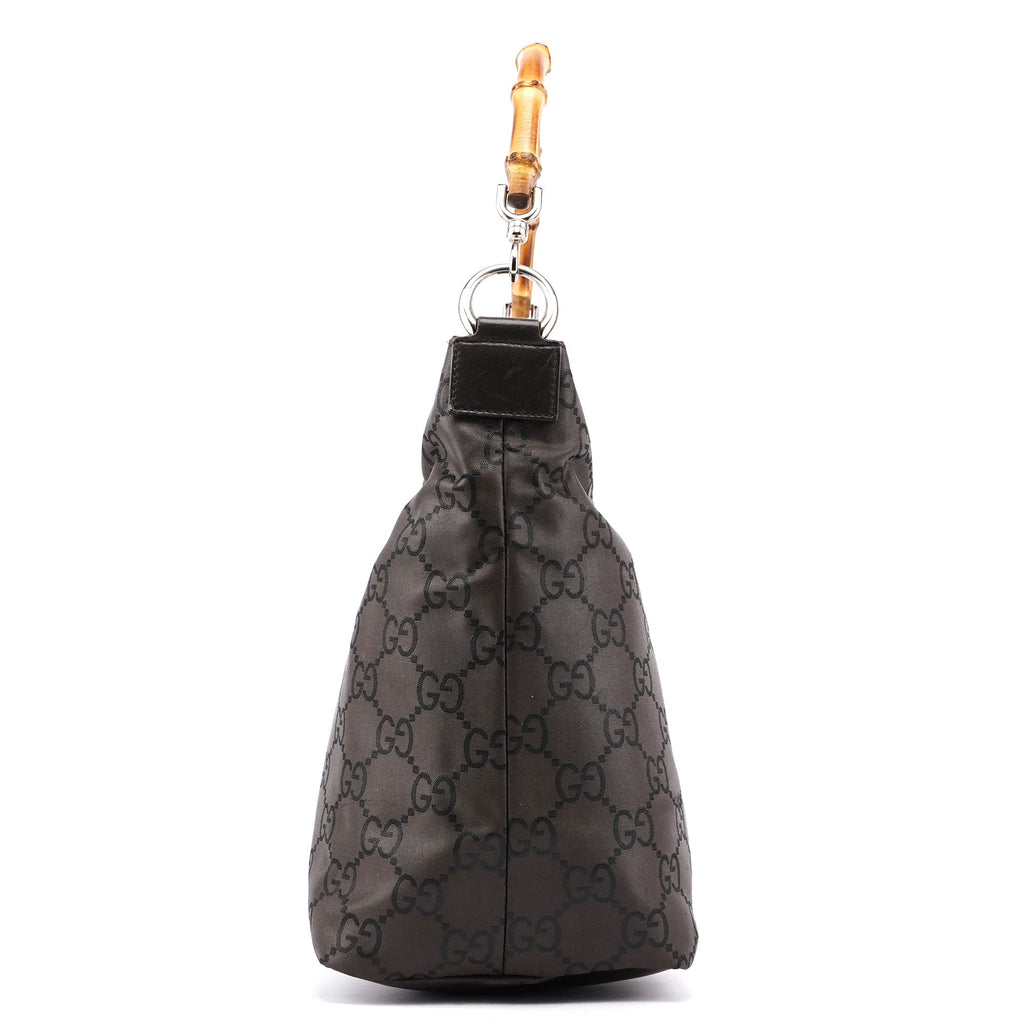35693 Brown GG Bamboo Shoulder Bag