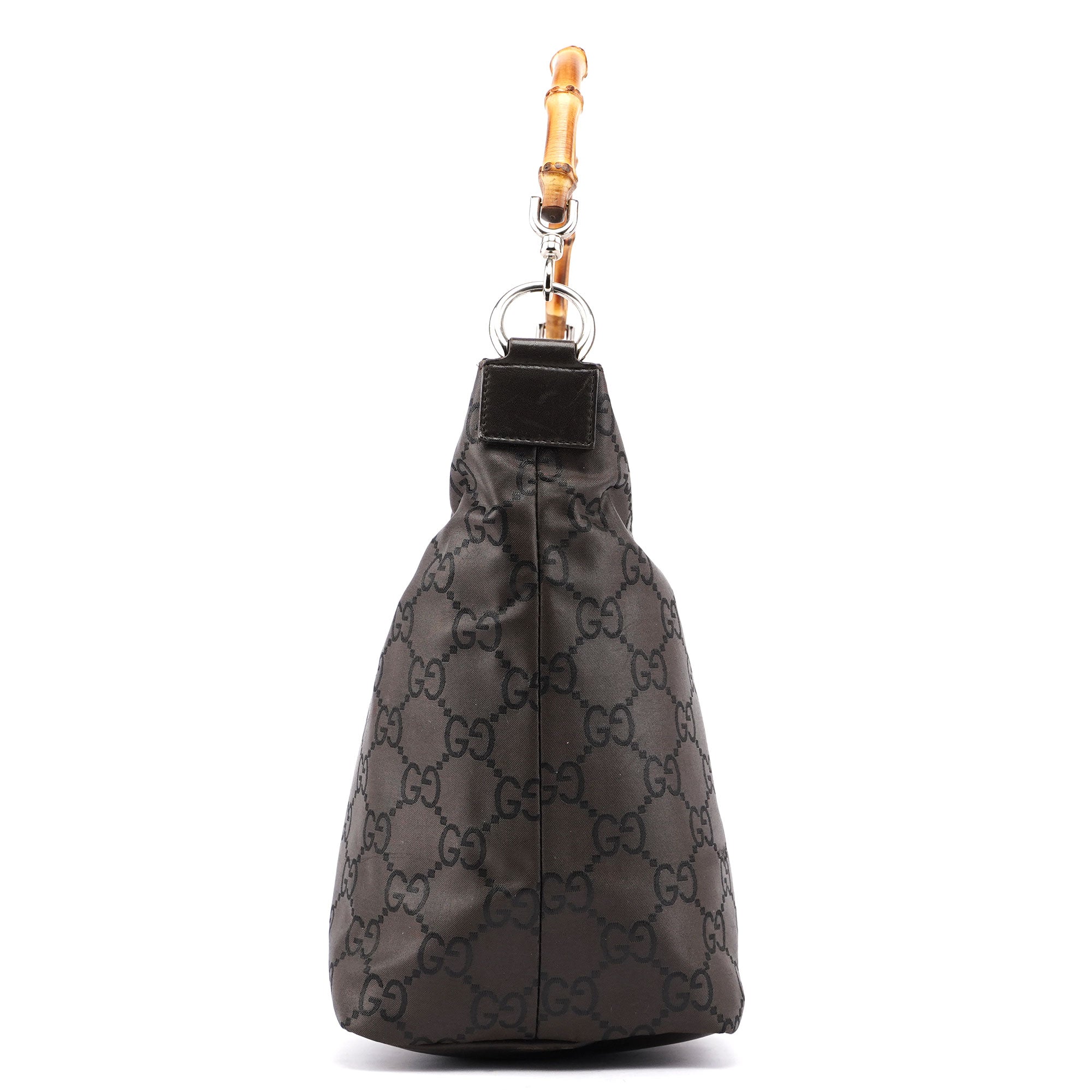 35693 Brown GG Bamboo Shoulder Bag