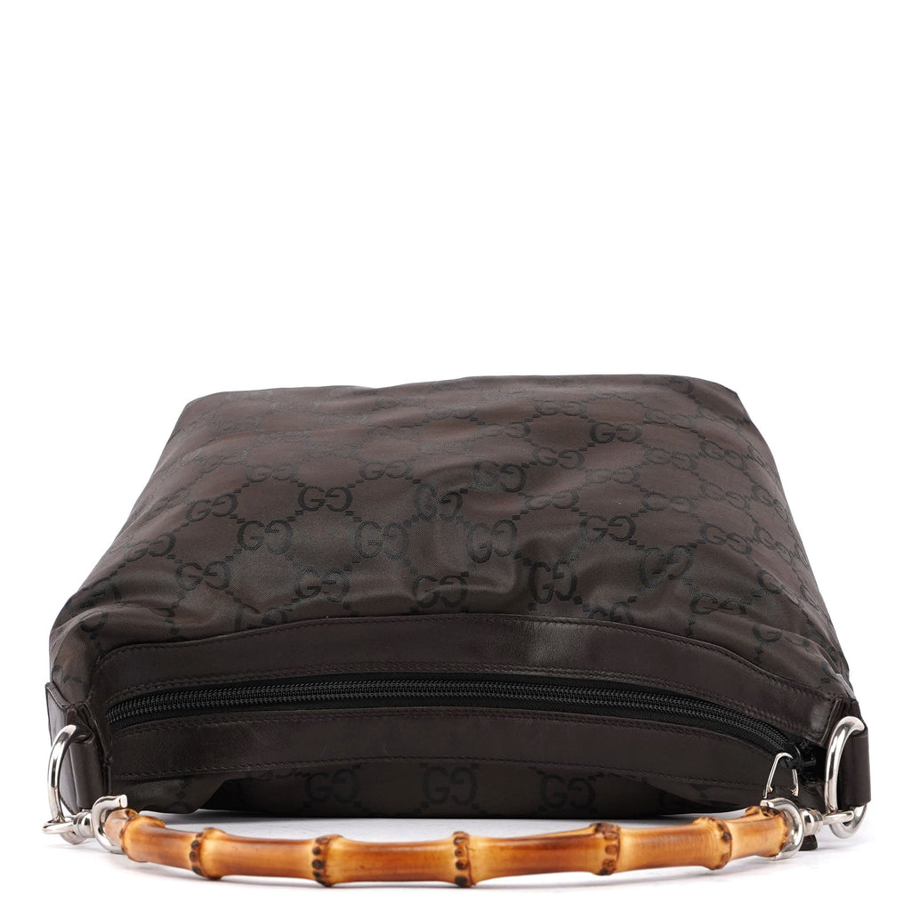 35693 Brown GG Bamboo Shoulder Bag