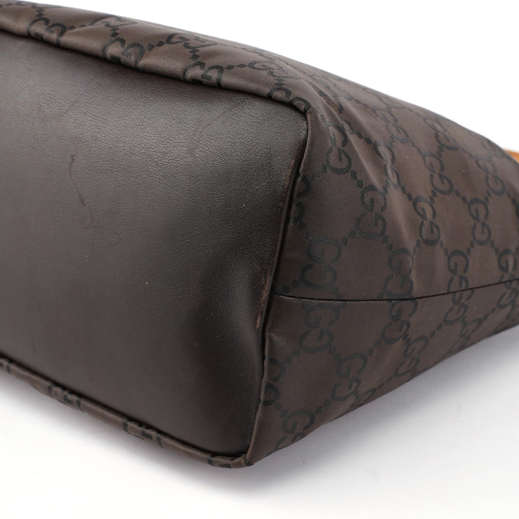 35693 Brown GG Bamboo Shoulder Bag