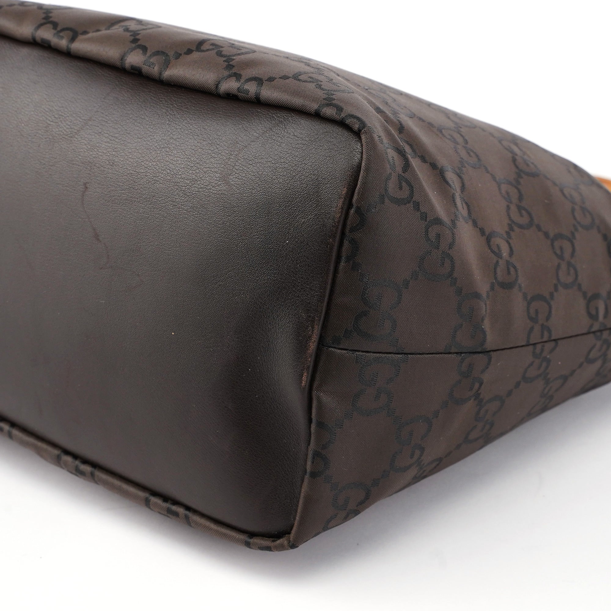 35693 Brown GG Bamboo Shoulder Bag