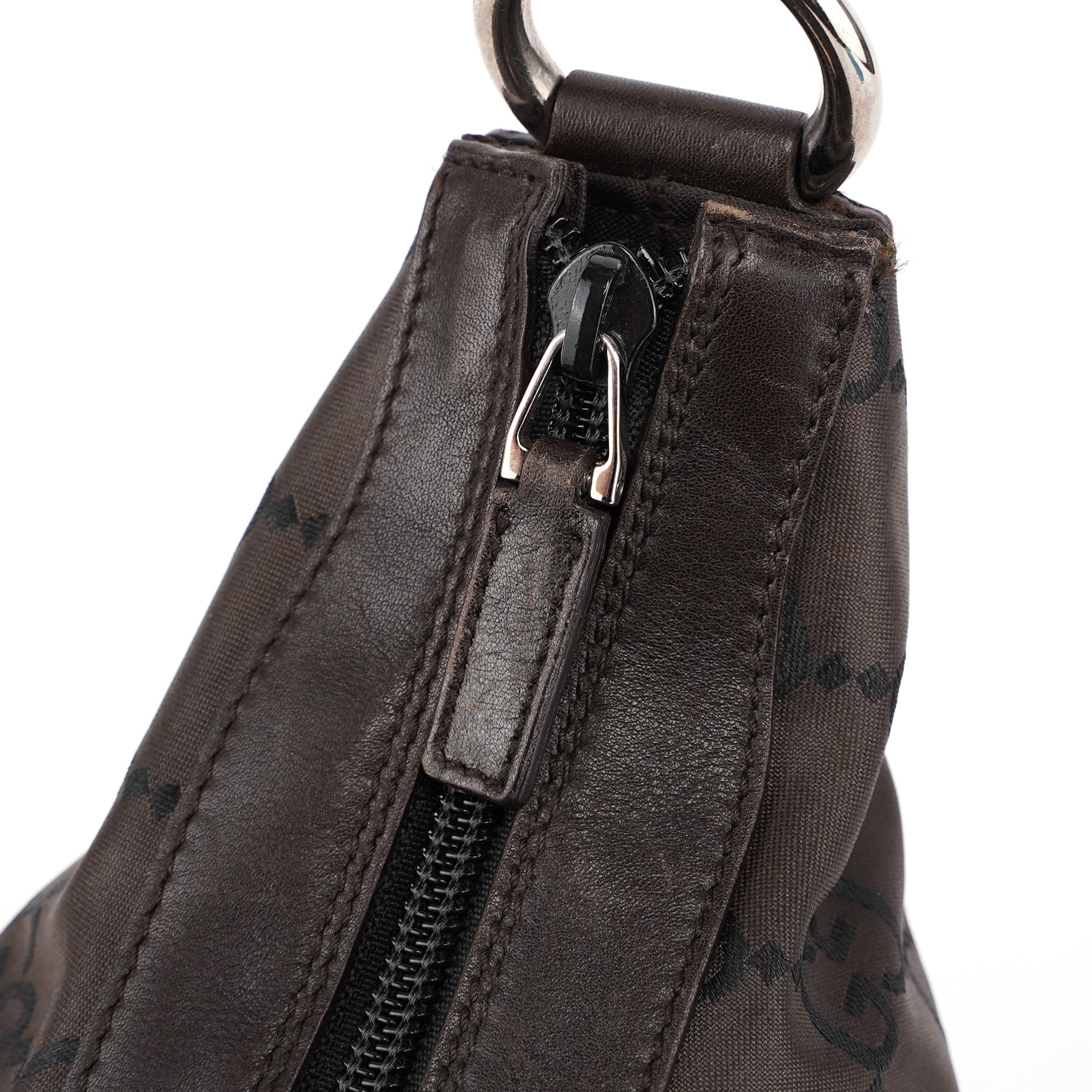 35693 Brown GG Bamboo Shoulder Bag