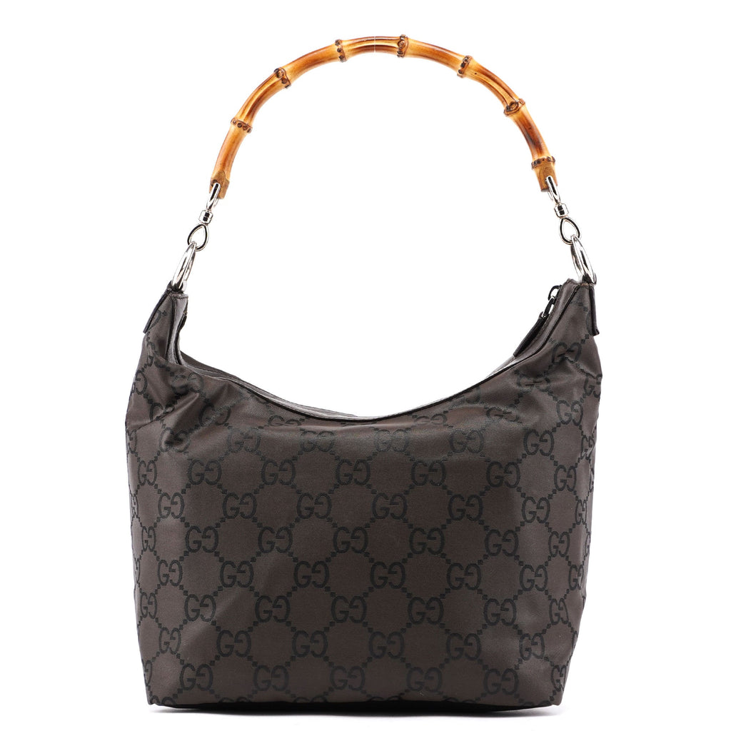 35693 Brown GG Bamboo Shoulder Bag