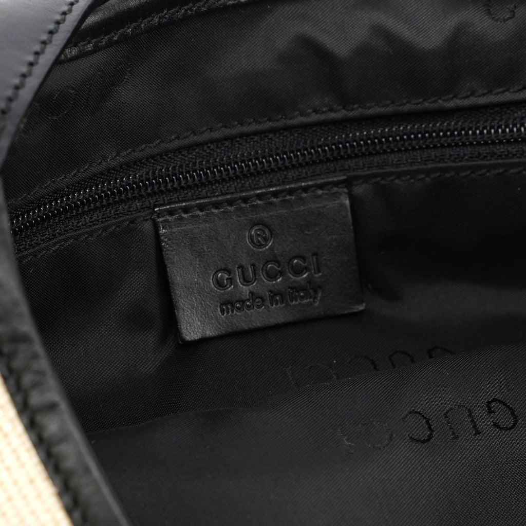 gucci Beige Canvas Chain Jackie Shoulder Bag