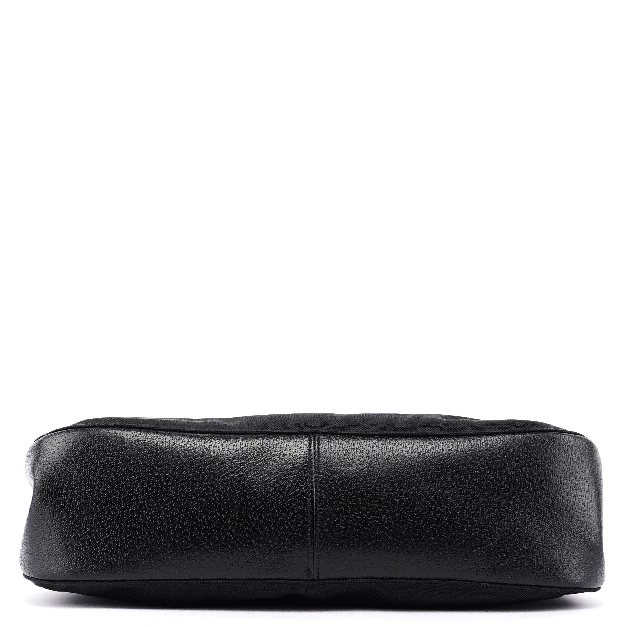 Gucci Black Canvas Bamboo Shoulder Bag