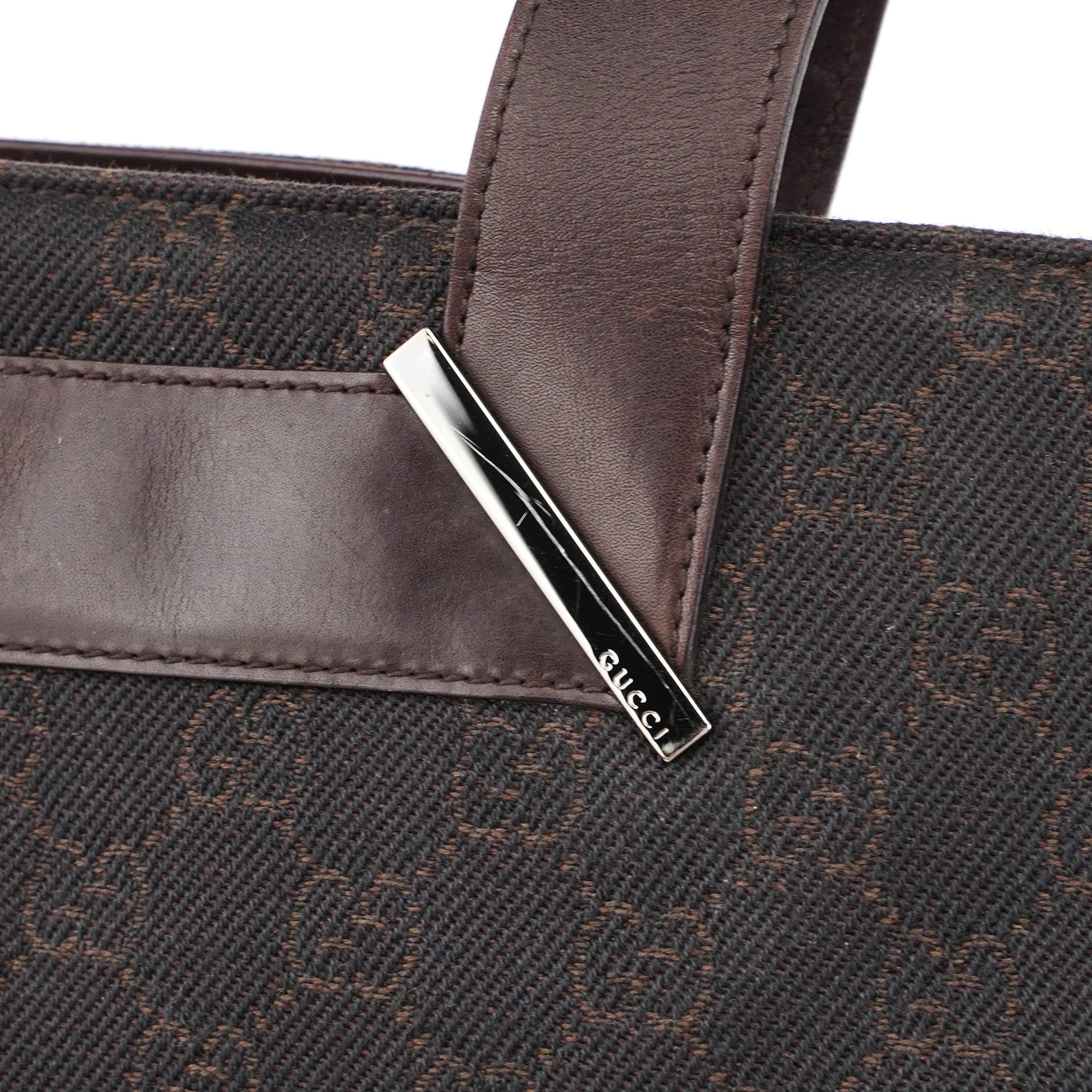73982 Brown GG Canvas Tote Bag
