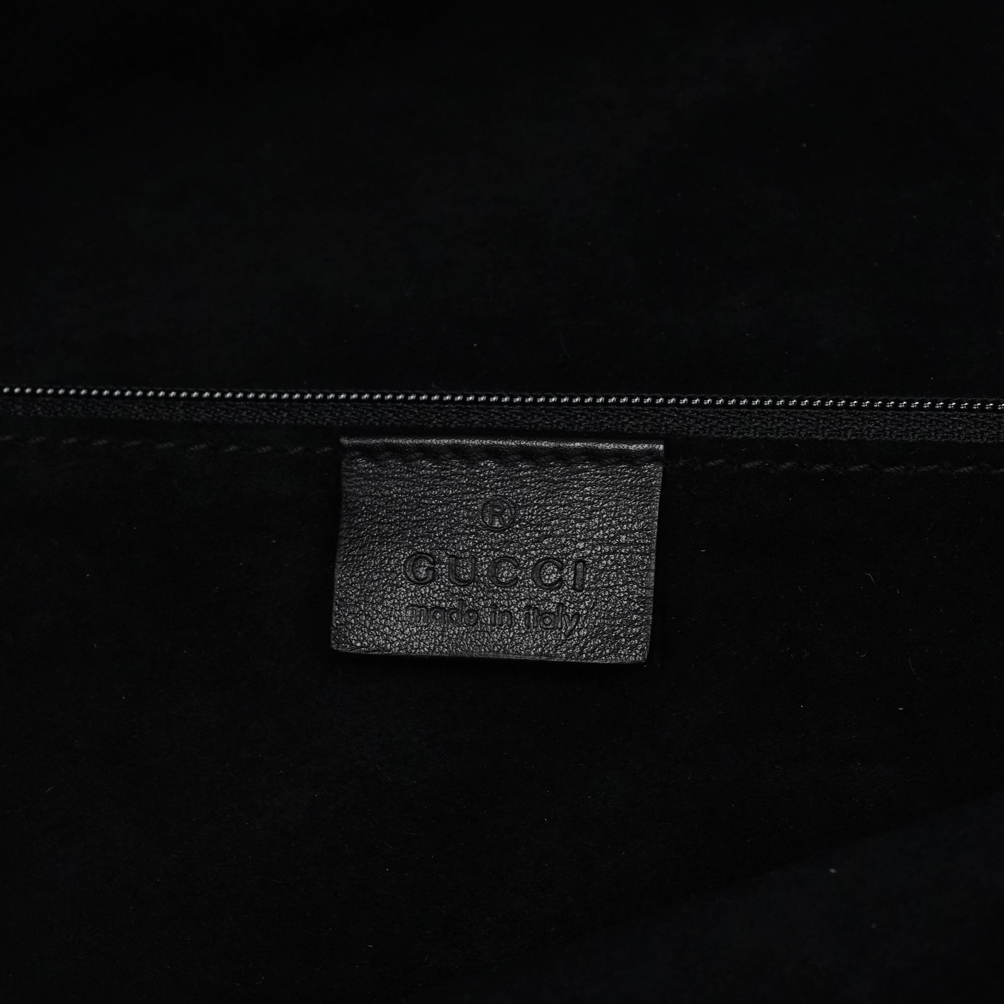 76553 Black Calfskin Ruched Shoulder Bag