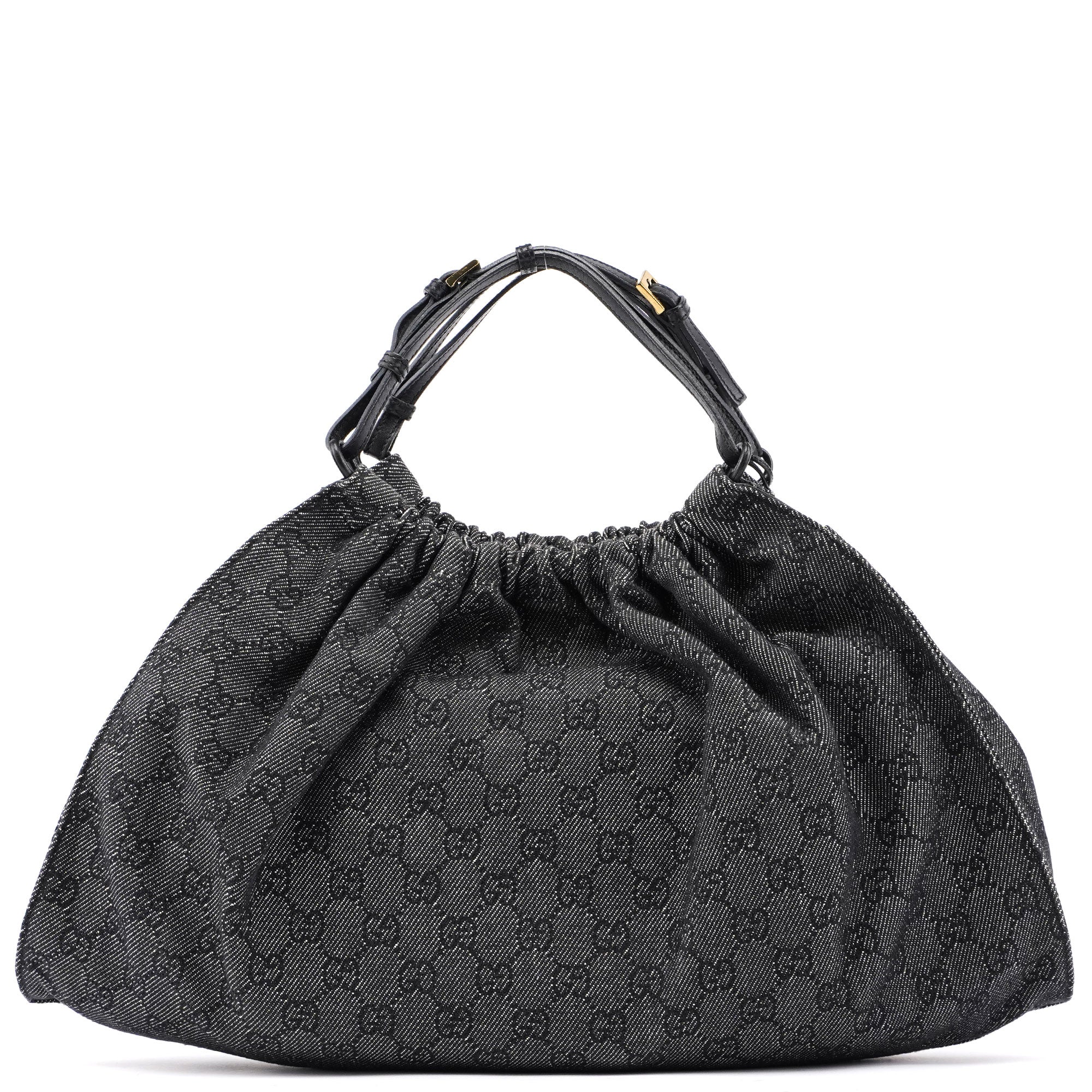 76554 Anthracite GG Denim Dual Handle Bag