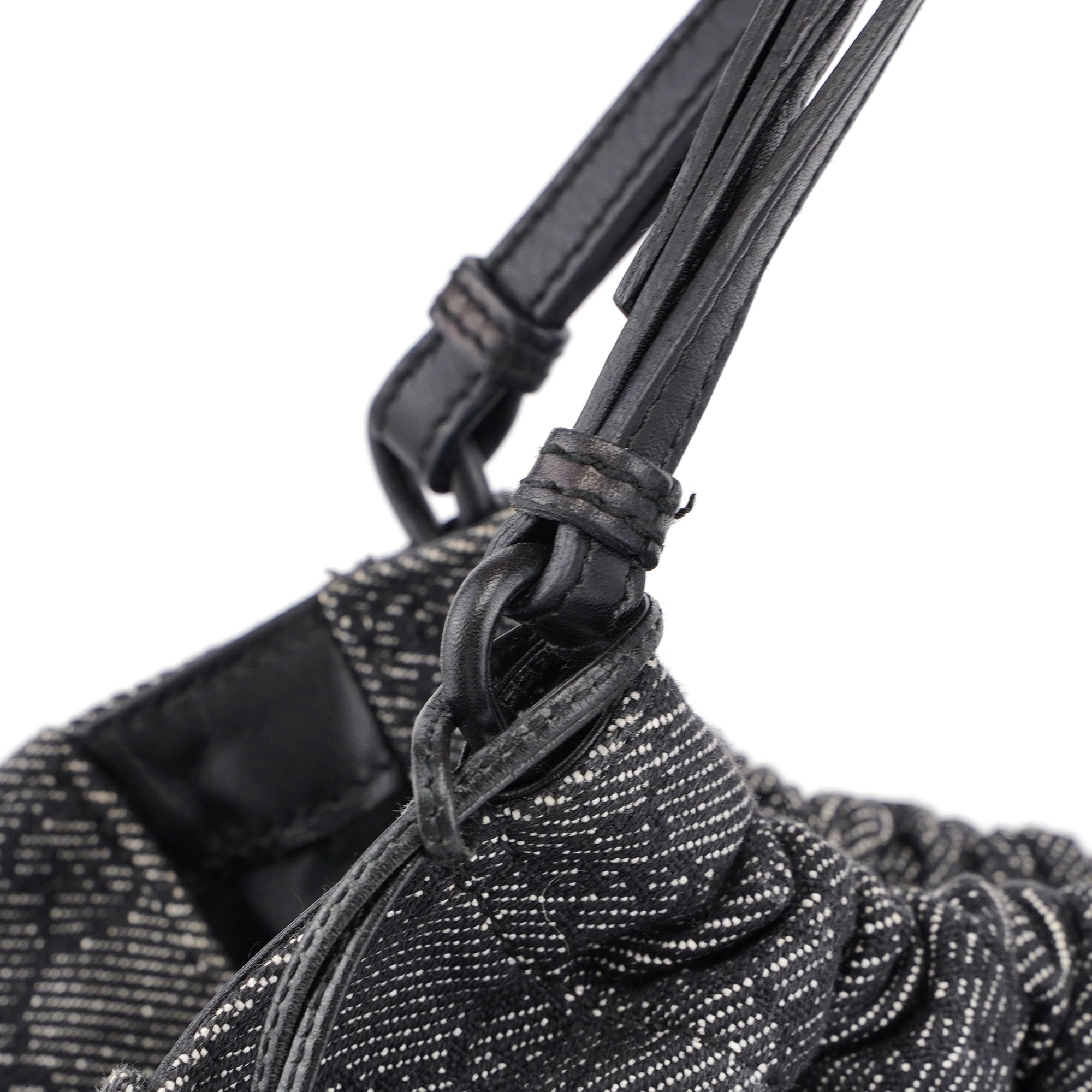 76554 Anthracite GG Denim Dual Handle Bag