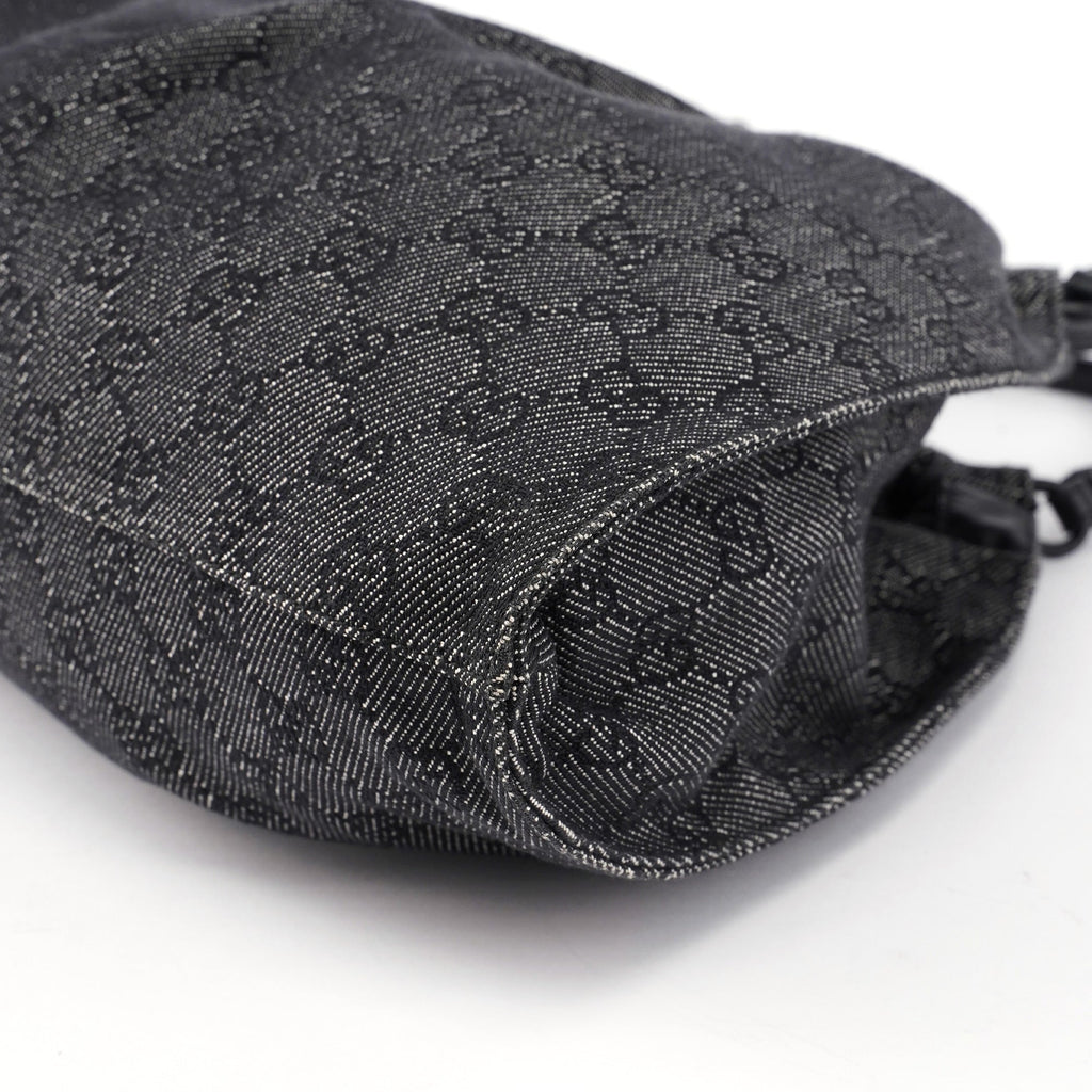 76554 Anthracite GG Denim Dual Handle Bag