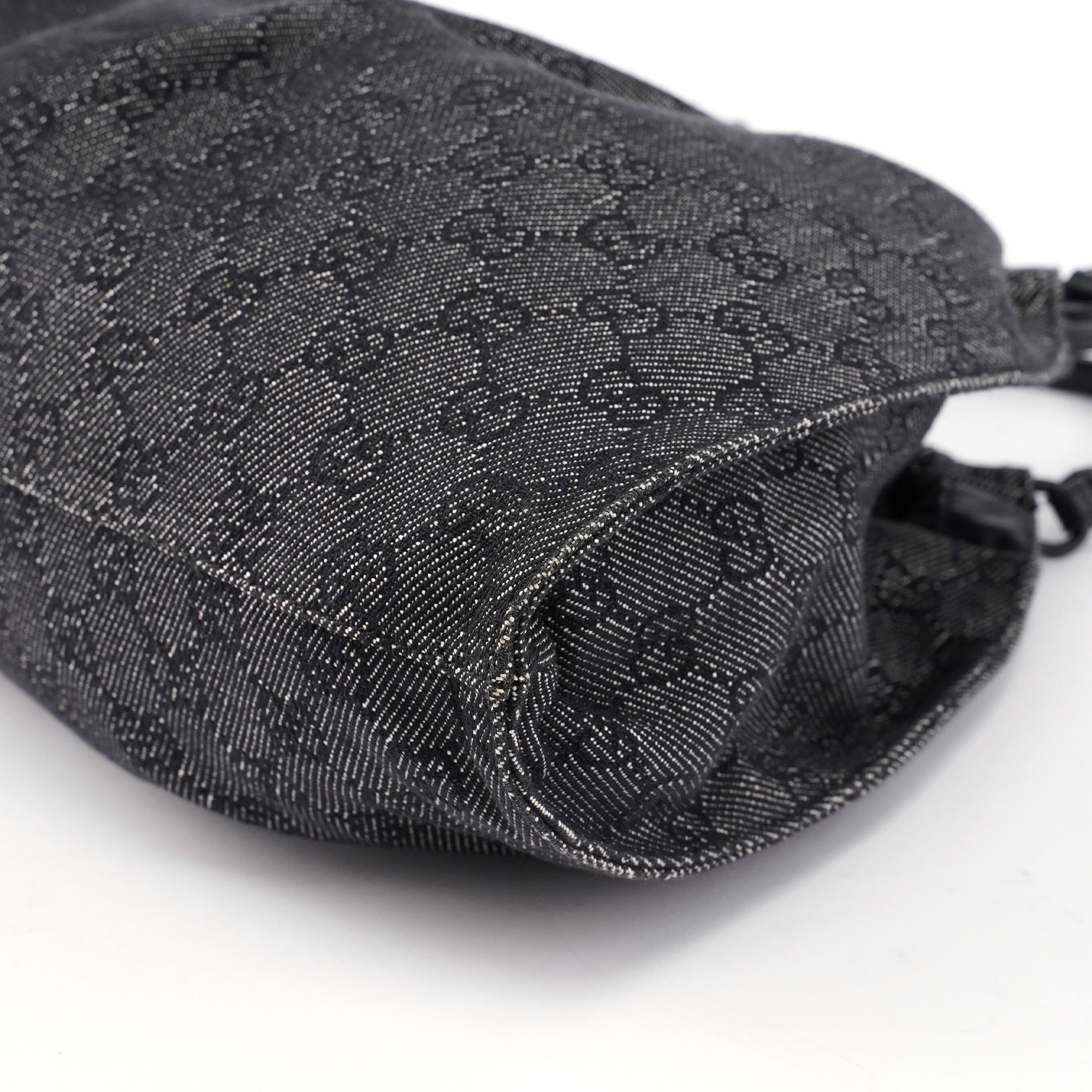 76554 Anthracite GG Denim Dual Handle Bag