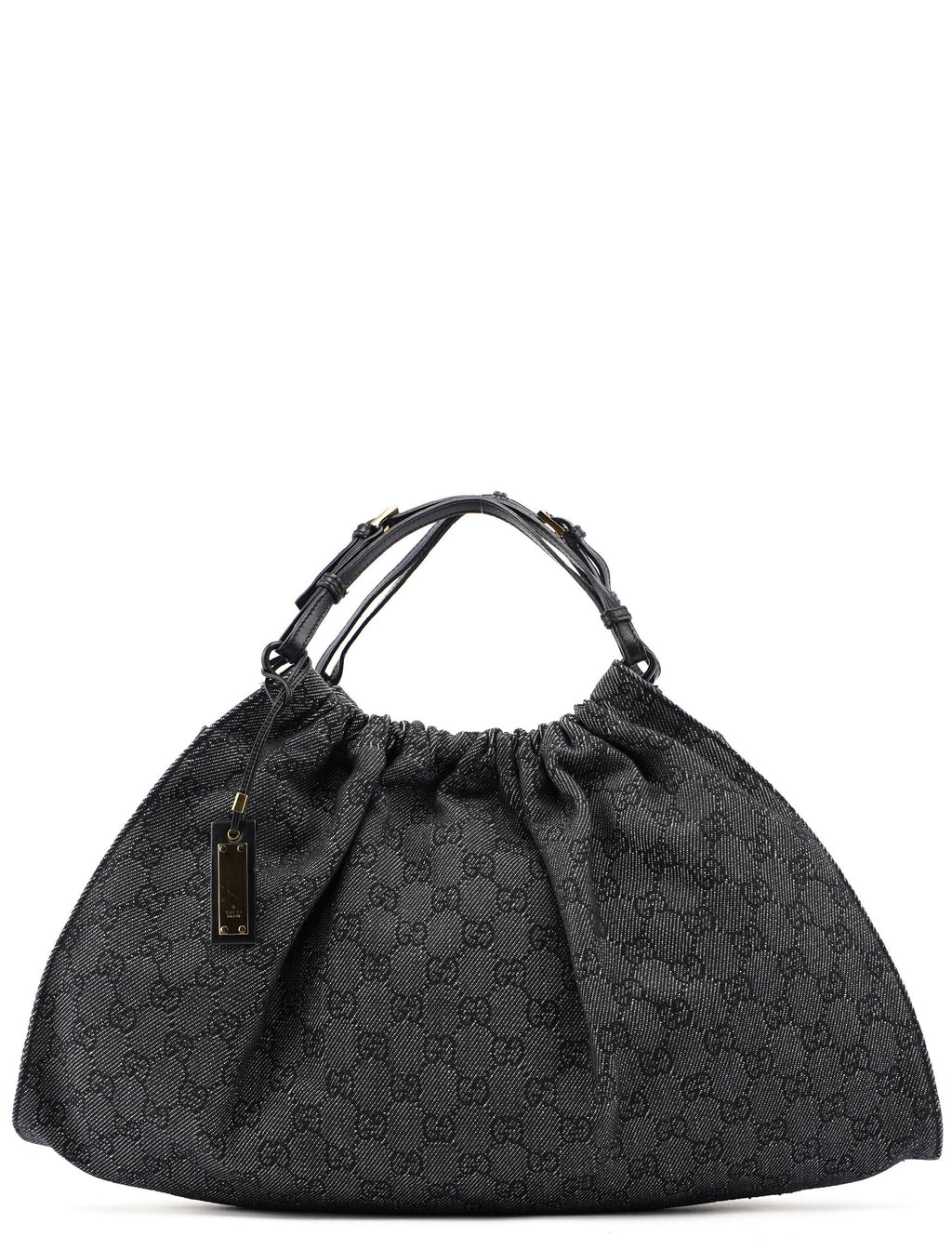 76554 Anthracite GG Denim Dual Handle Bag