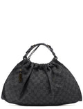 76554 Anthracite GG Denim Dual Handle Bag