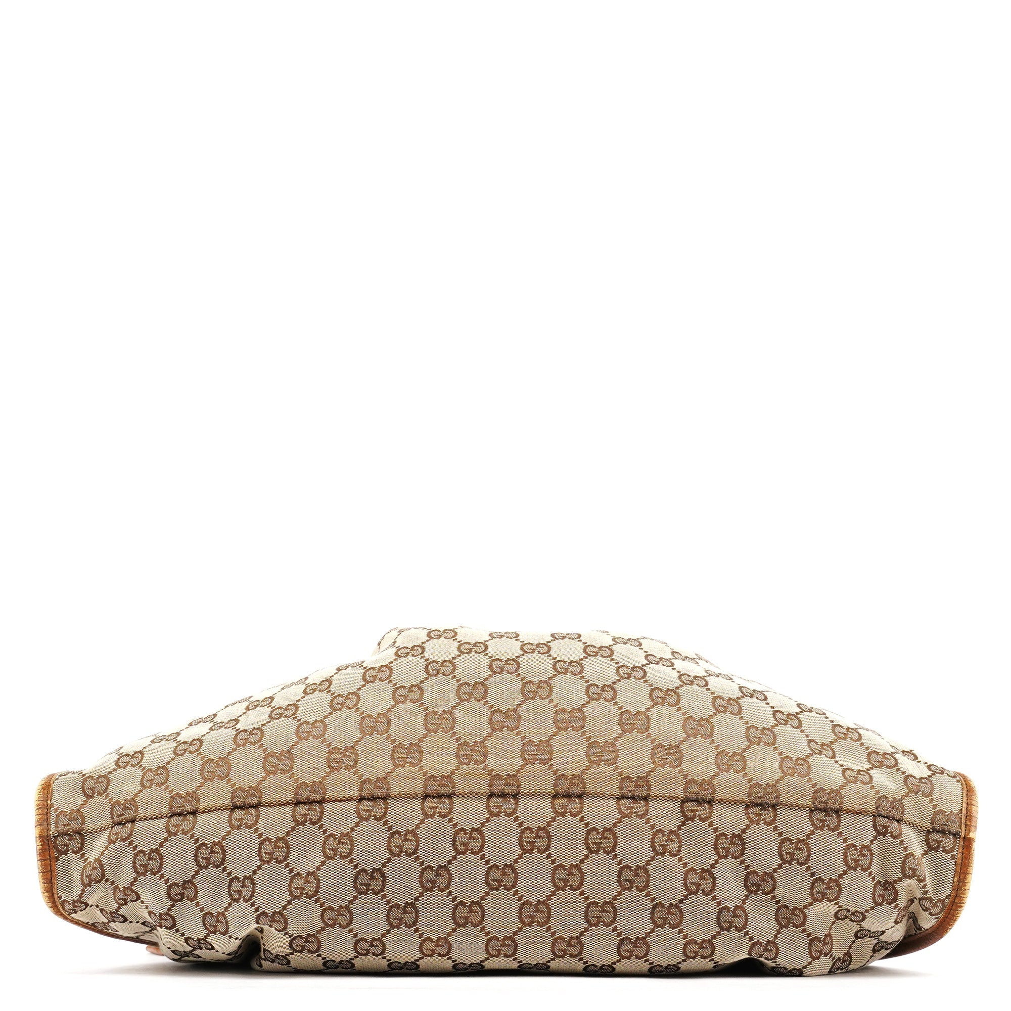 76554 Beige GG Canvas Ruched Handbag