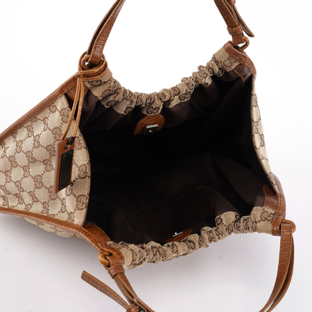 76554 Beige GG Dual Handle Handbag