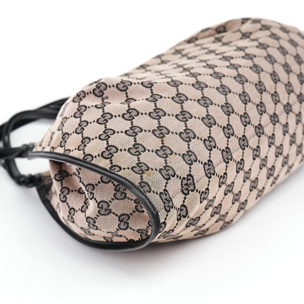 76554 Beige GG Ruched Hobo Bag