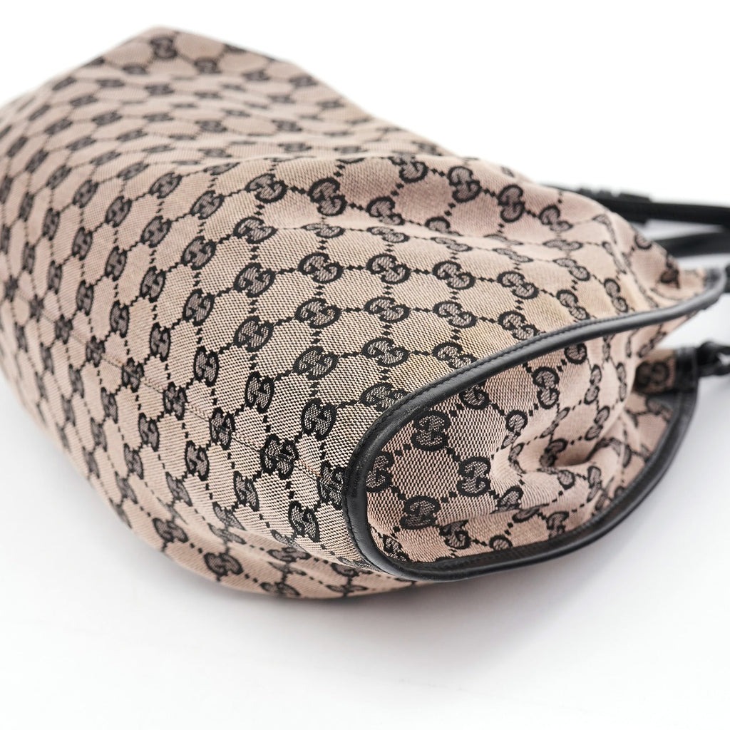 76554 Beige GG Ruched Hobo Bag