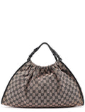76554 Beige GG Ruched Hobo Bag