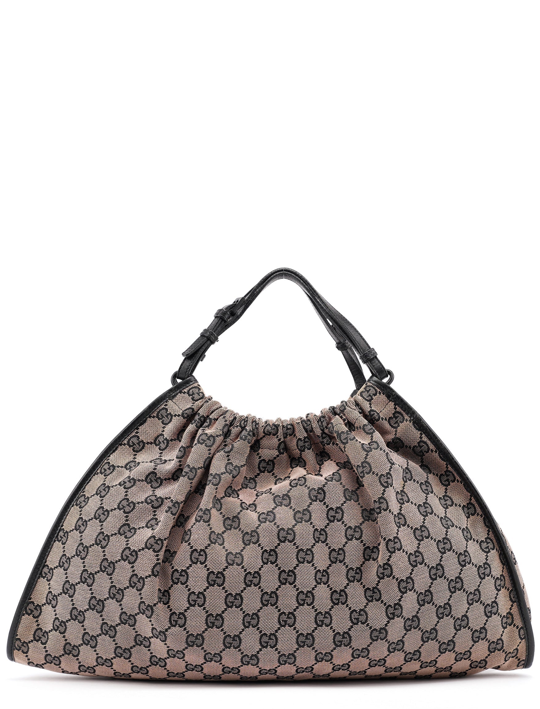 76554 Beige GG Ruched Hobo Bag