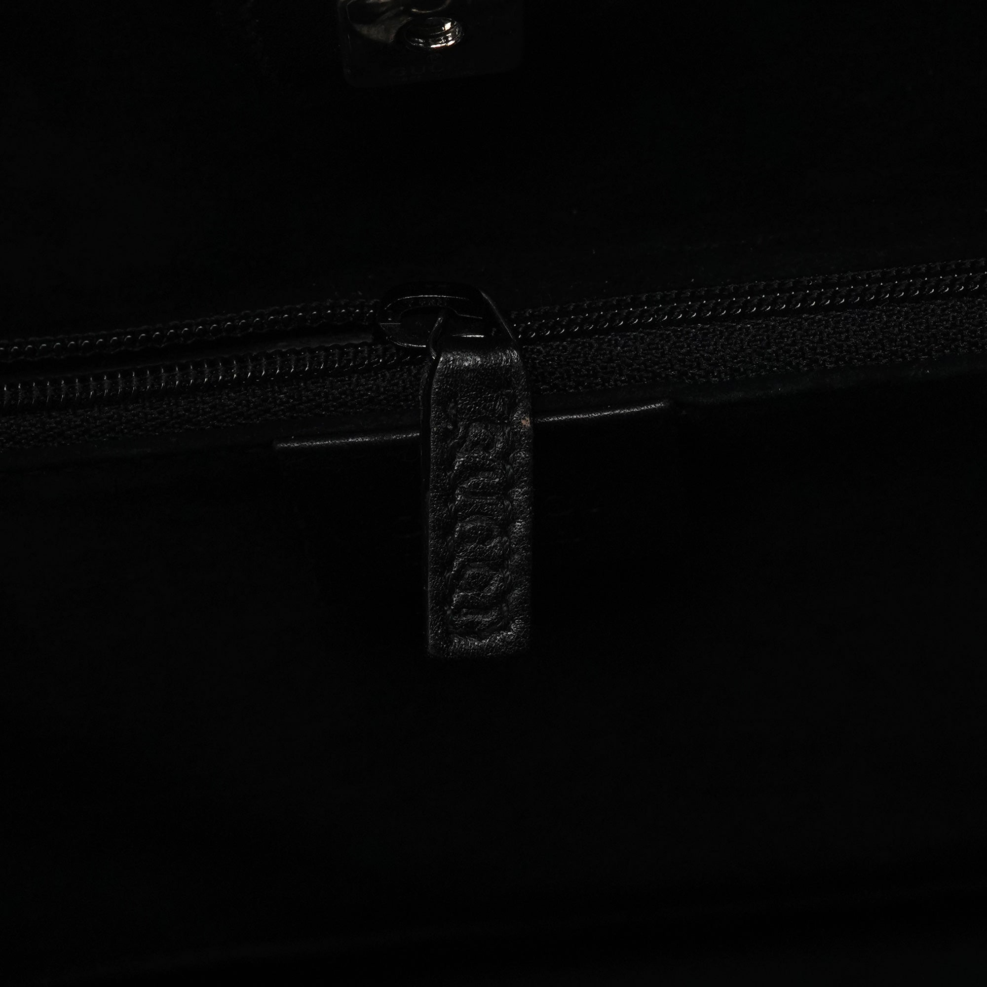 76554 Black Calfskin Ruched Handbag