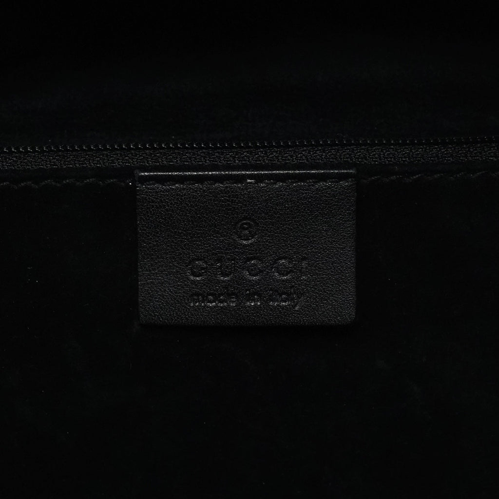 76554 Black Calfskin Ruched Handbag