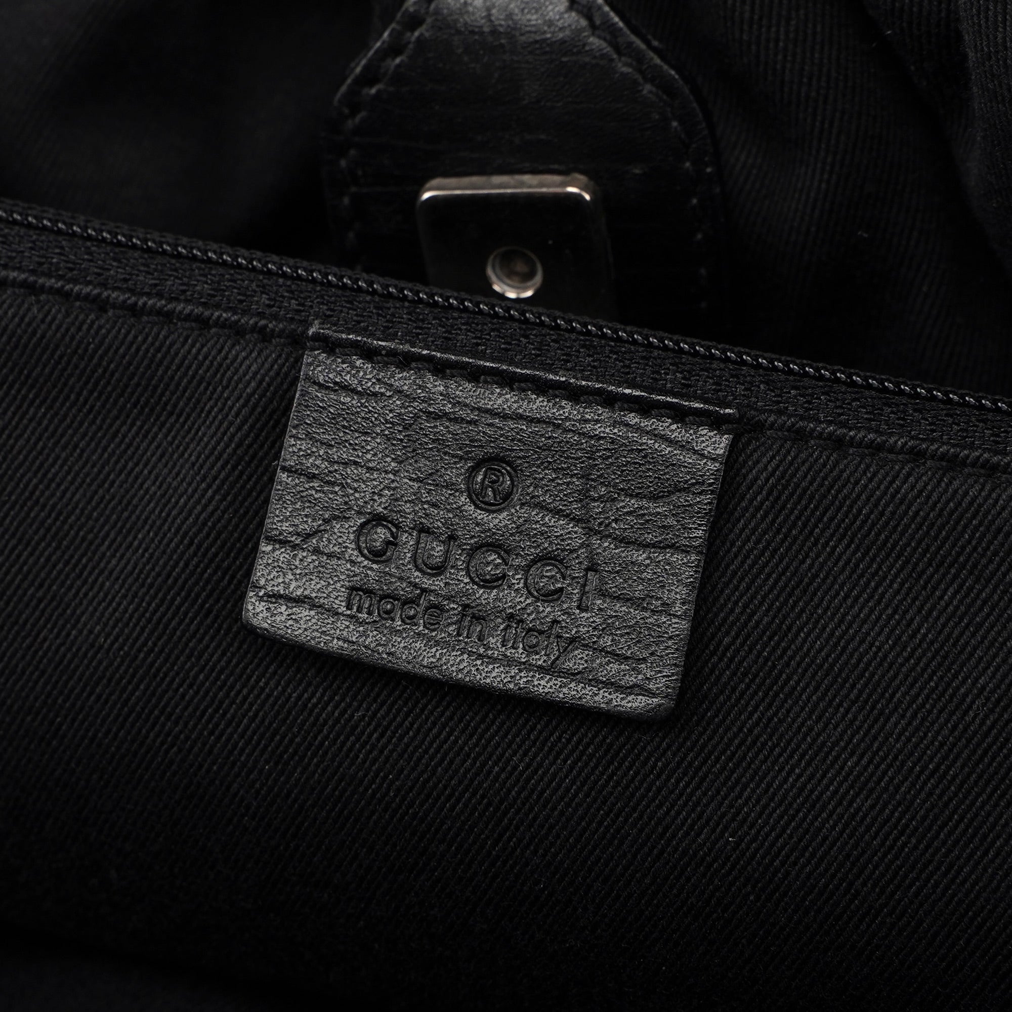 76554 Black GG Dual Handle Bag