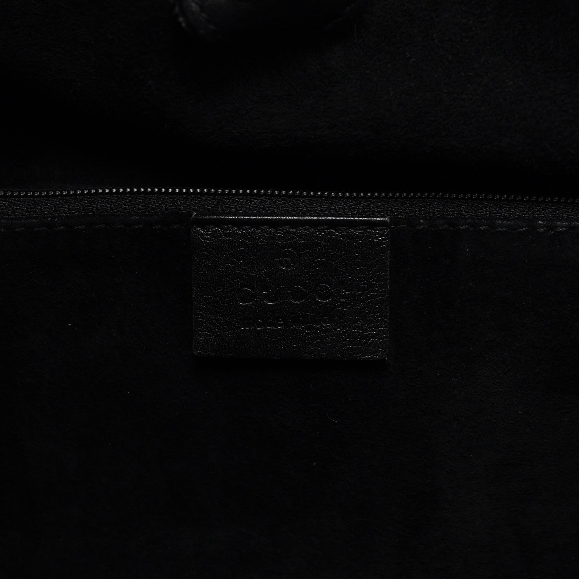 76554 Black Leather Ruched Bag