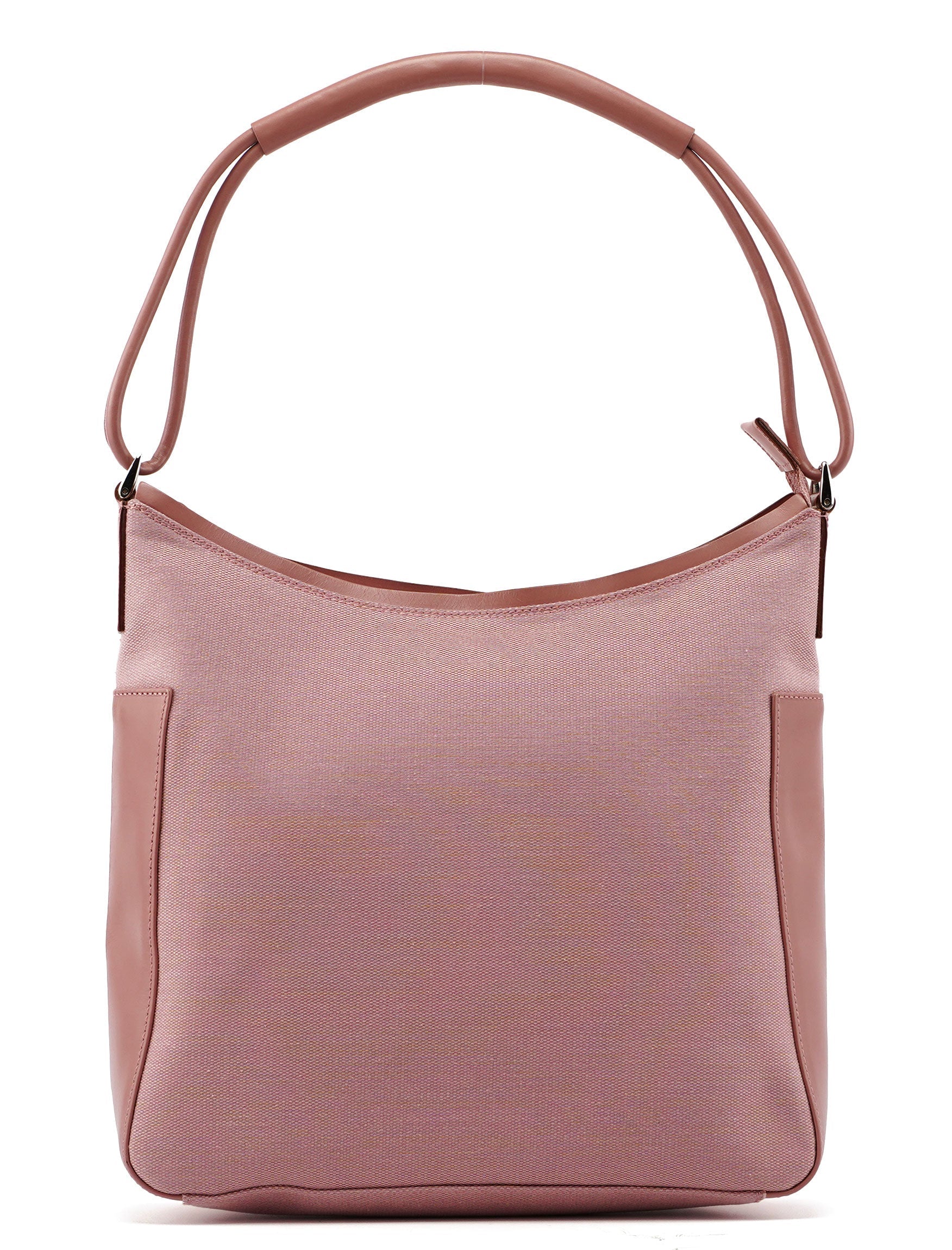 77112 Pink Canvas Hobo Shoulder Bag