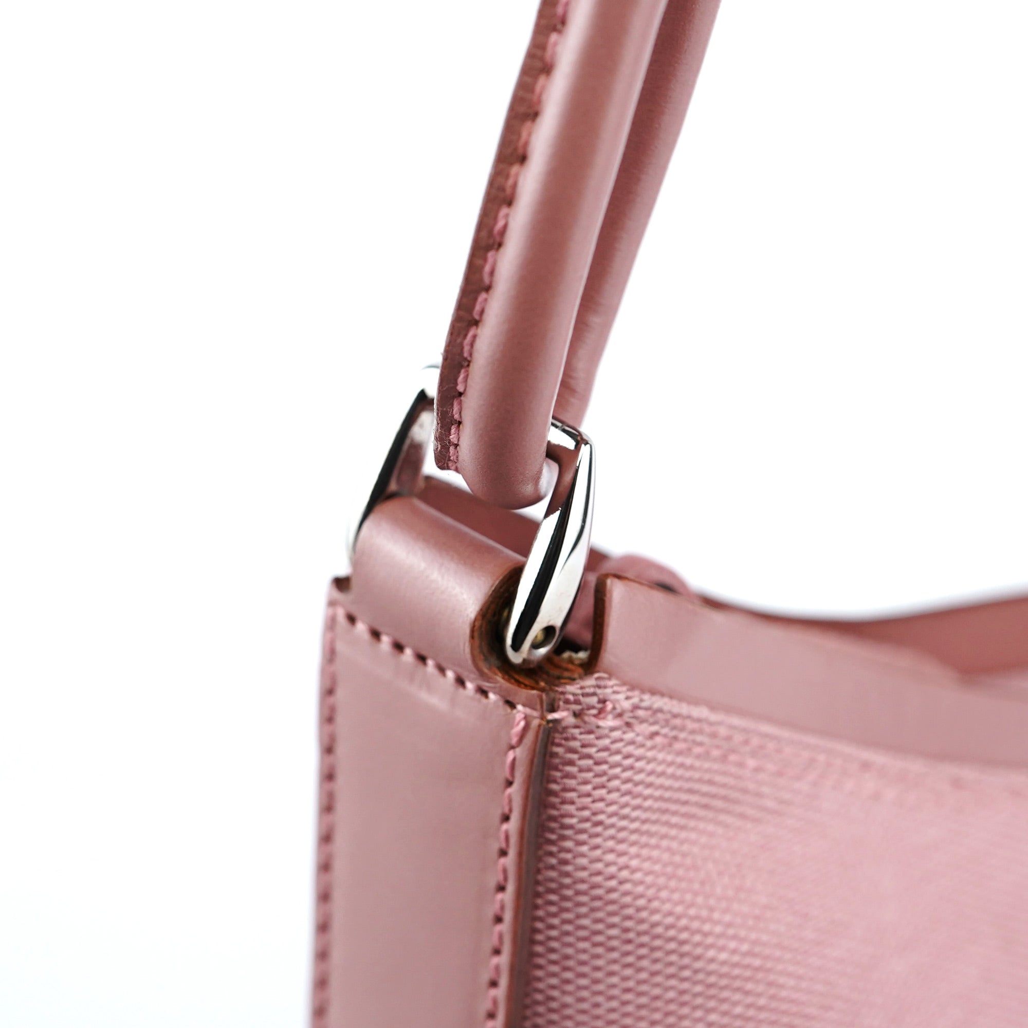 77112 Pink Canvas Hobo Shoulder Bag
