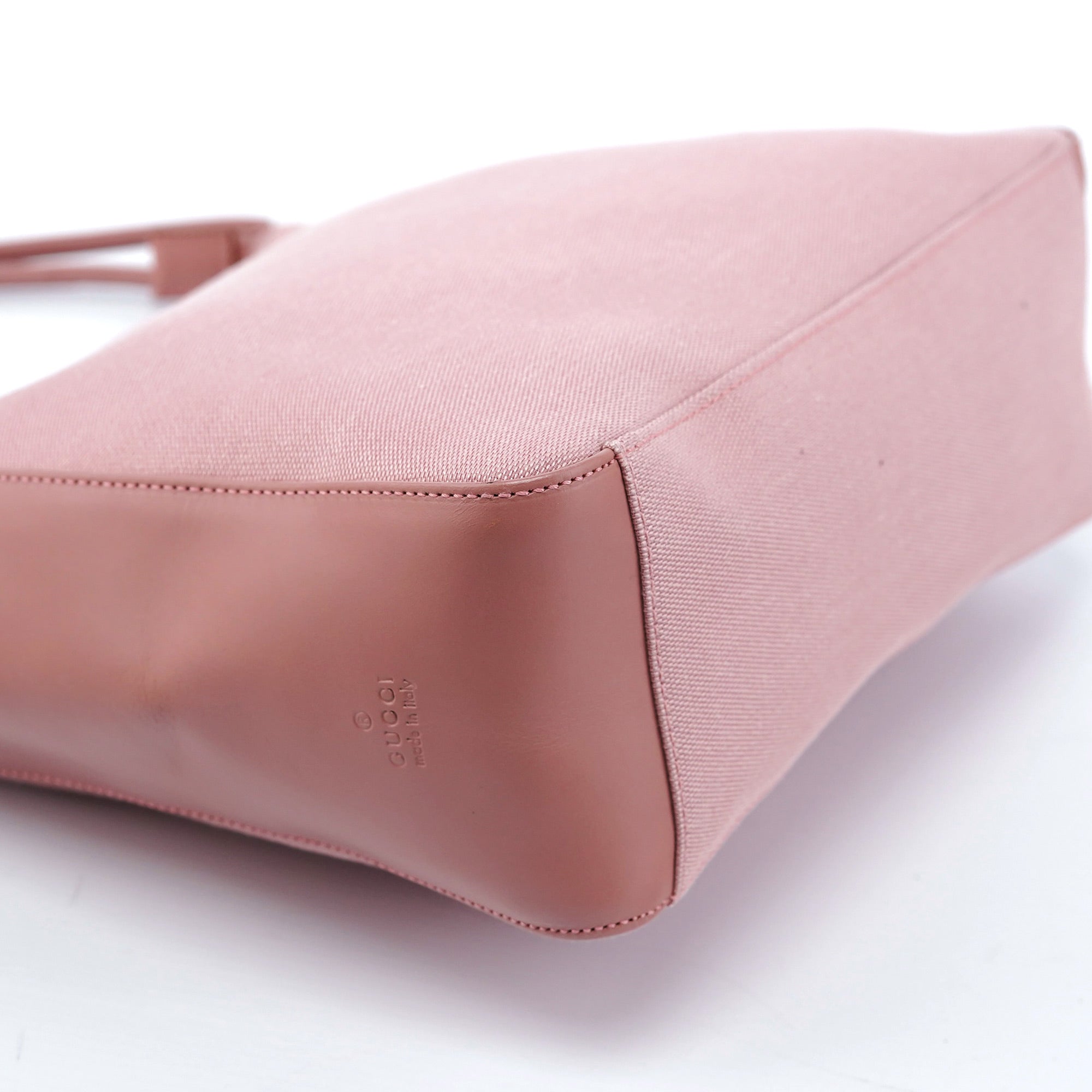 77112 Pink Canvas Hobo Shoulder Bag