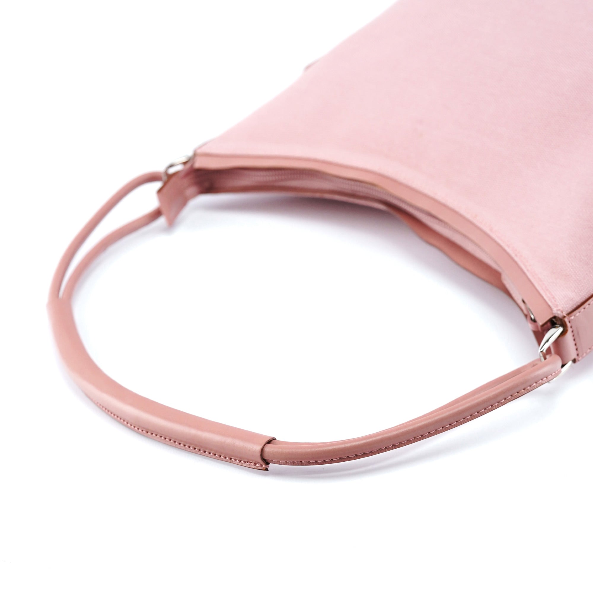 77112 Pink Canvas Hobo Shoulder Bag
